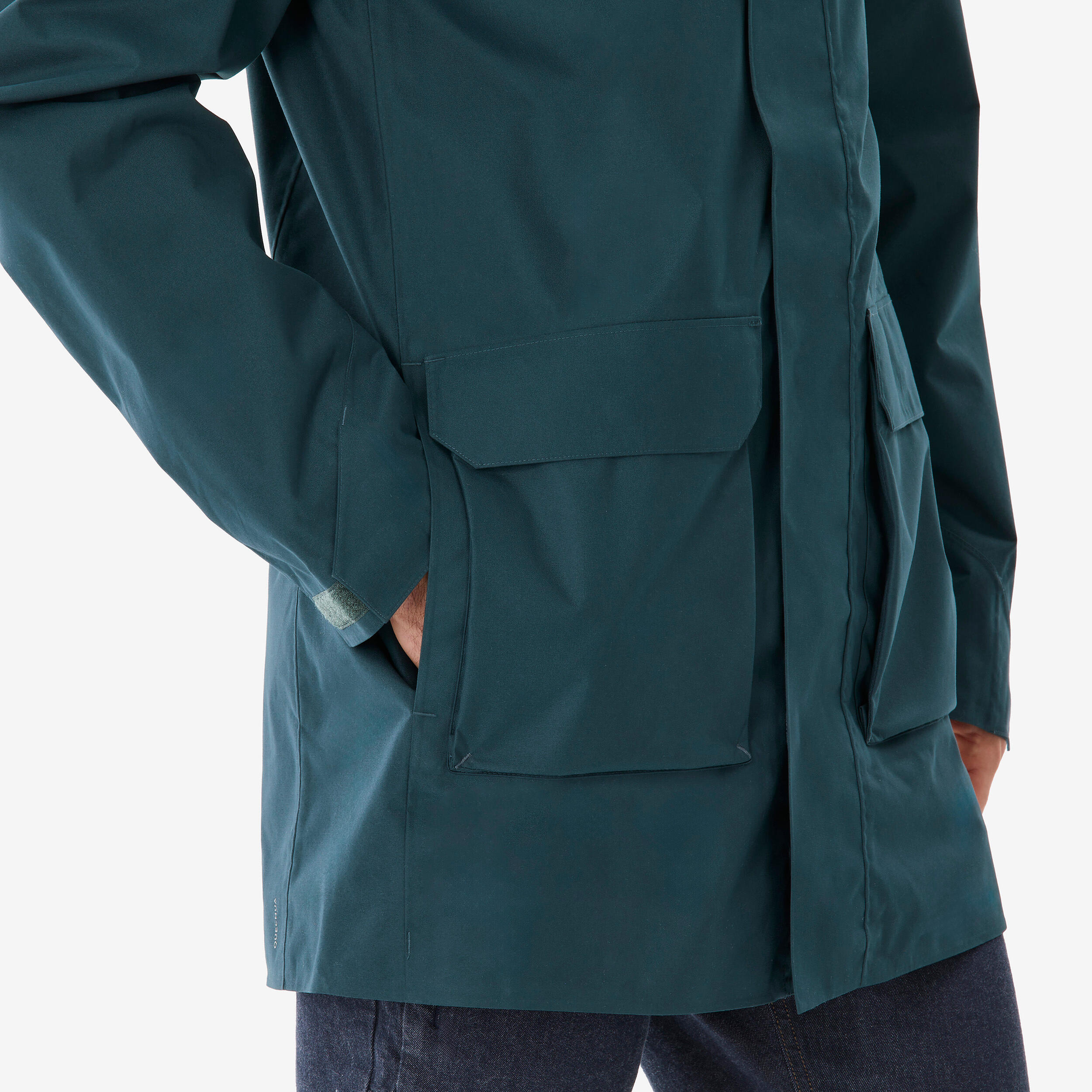 Manteau longue de randonnée homme - NH500 vert - QUECHUA