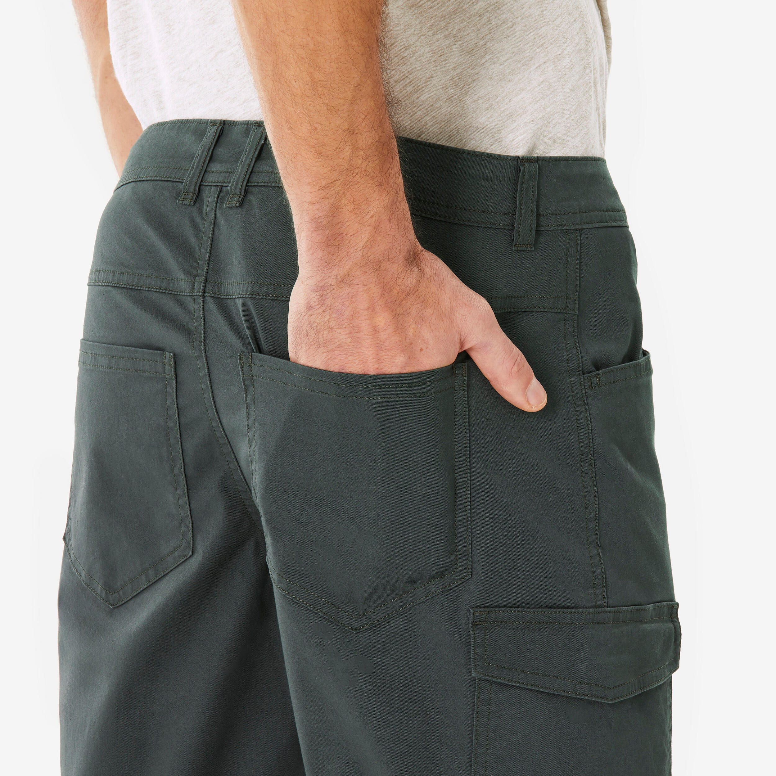 Pantaloni montagna uomo NH100 verde scuro 6/6