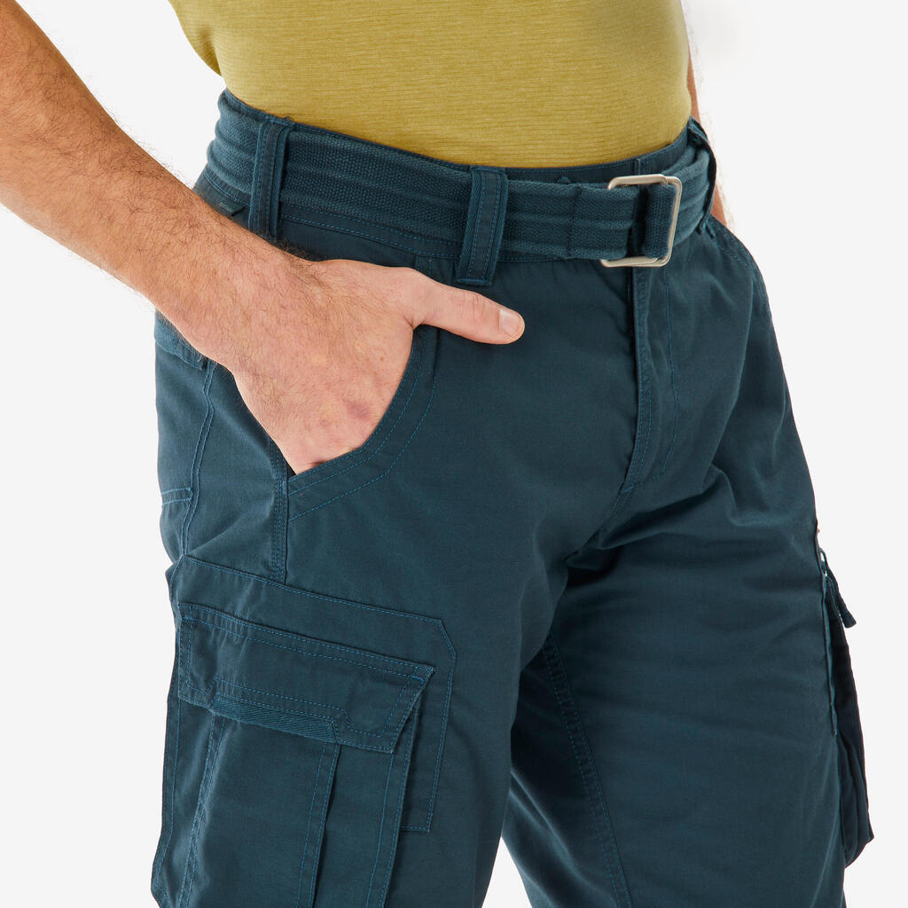 Short cargo de trek voyage - TRAVEL 100 marron homme