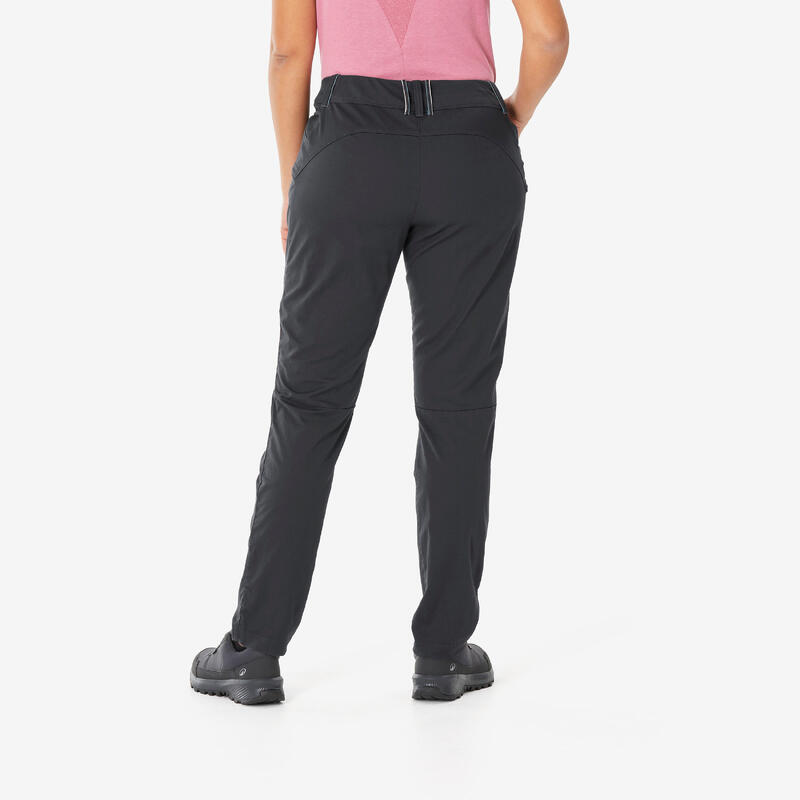Pantalon Regular Drumeție în Natură NH500 Gri Damă
