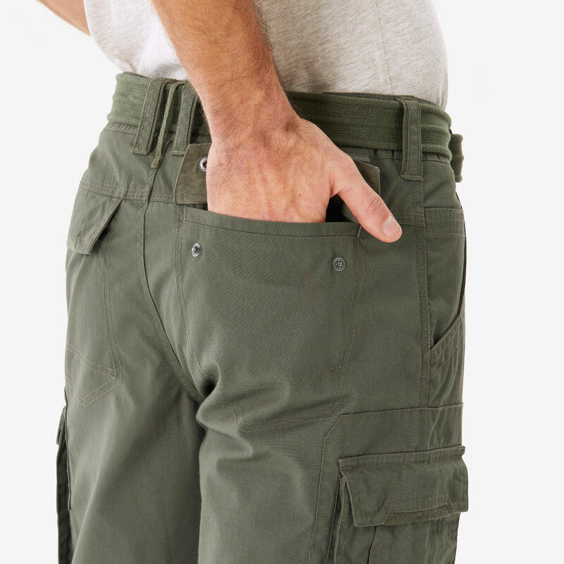 Calças cargo de Trekking Viagem - TRAVEL 100 Homem