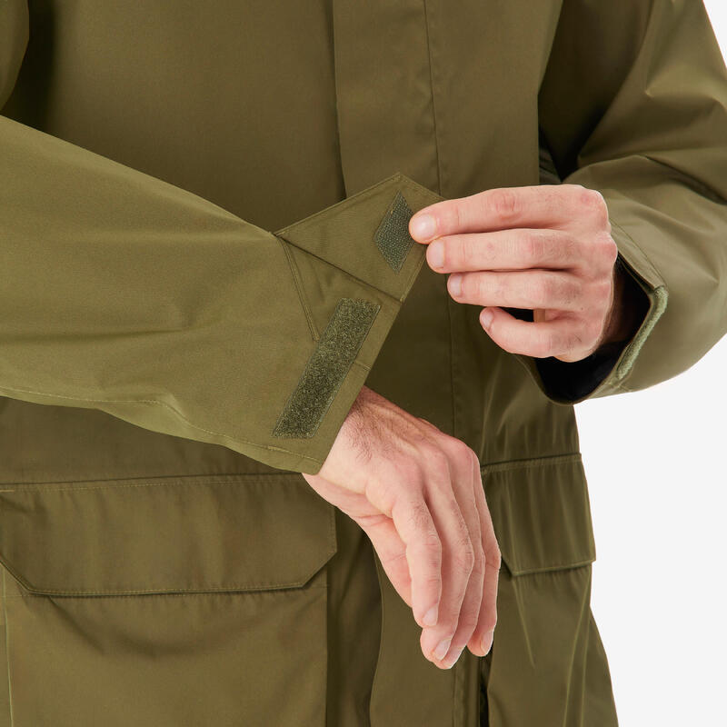 Veste longue de randonnée homme, NH500 olive