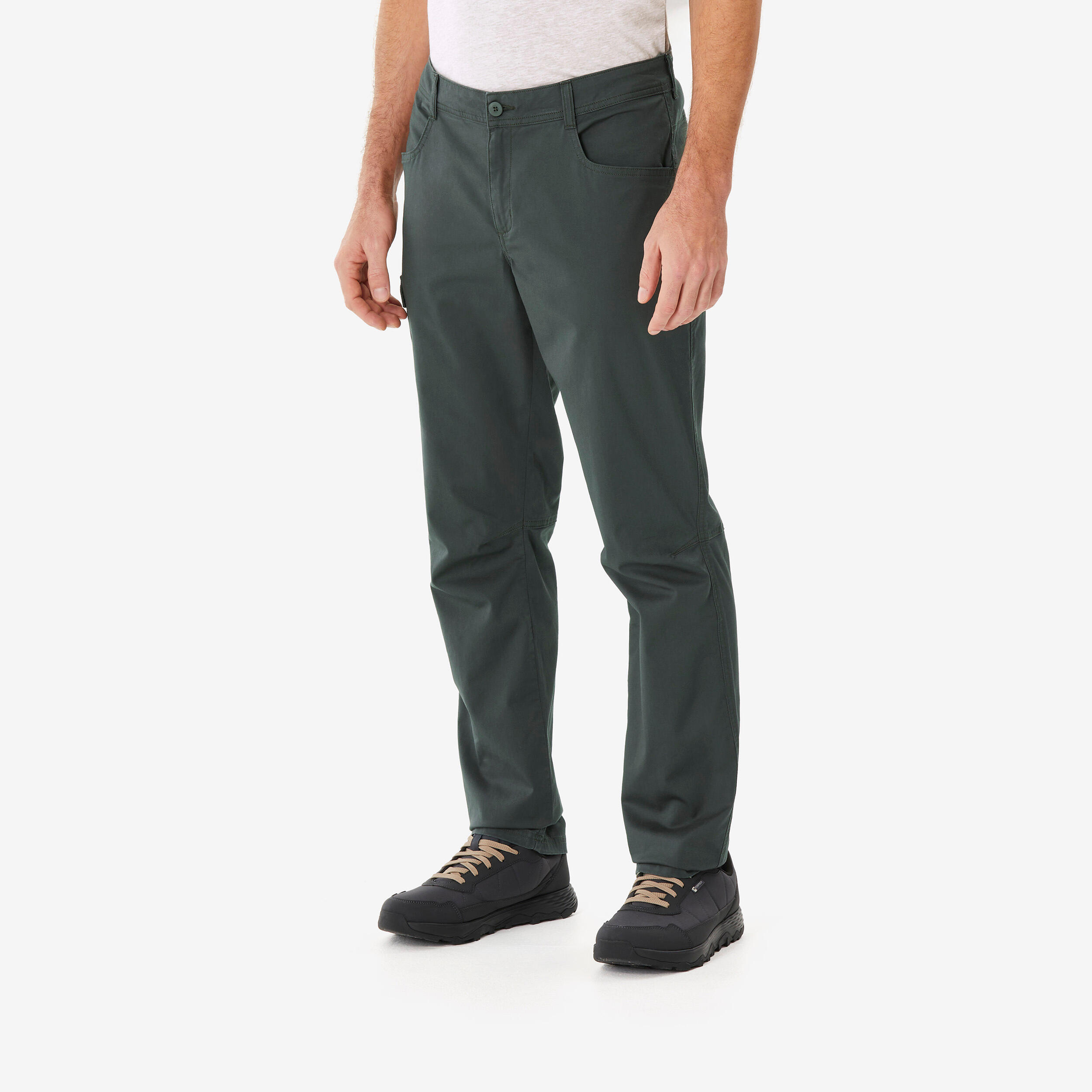 Quechua Men's Hiking Trousers NH100 Black Olive