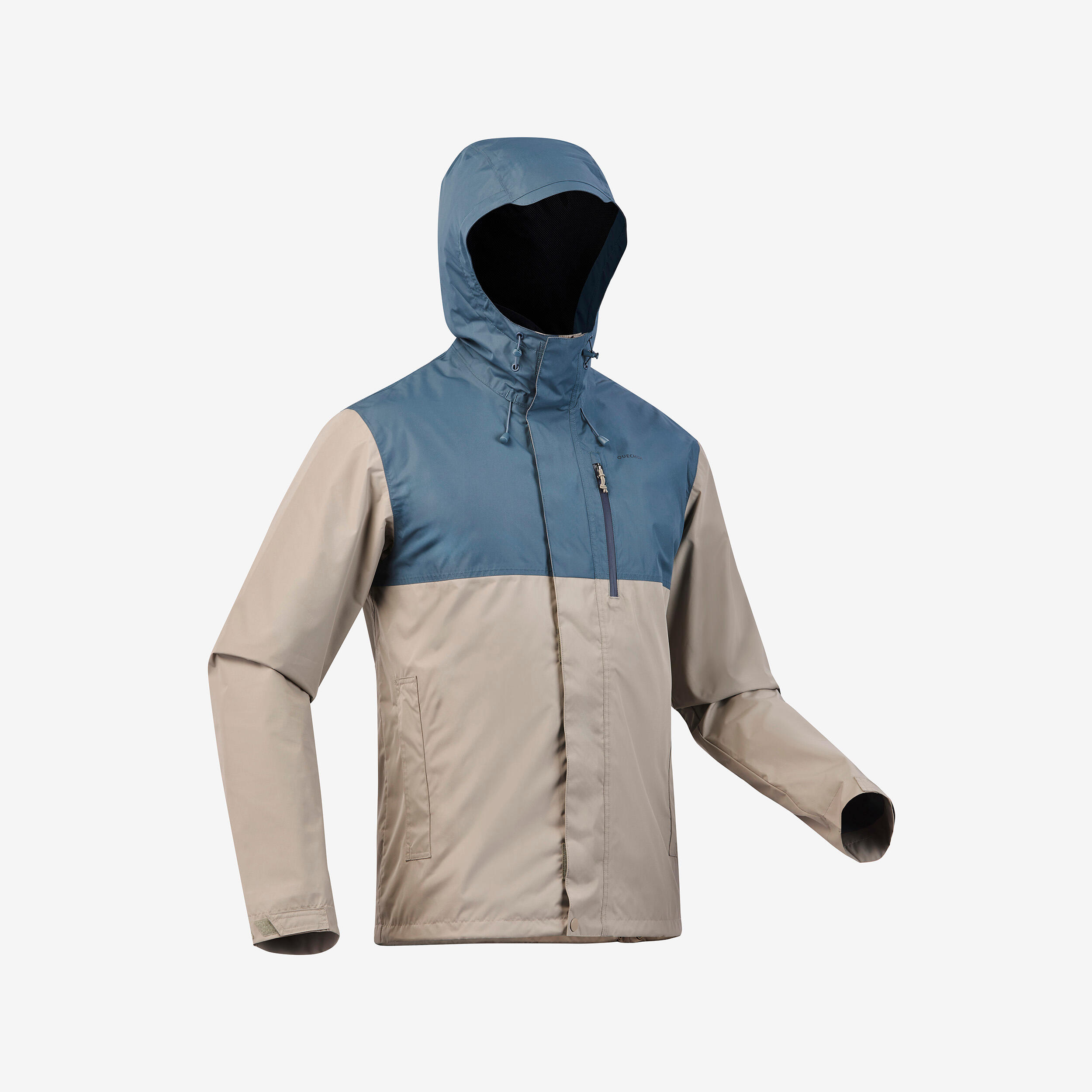Chaqueta impermeable de montaña y trekking con capucha Hombre Quechua NH500 8/8