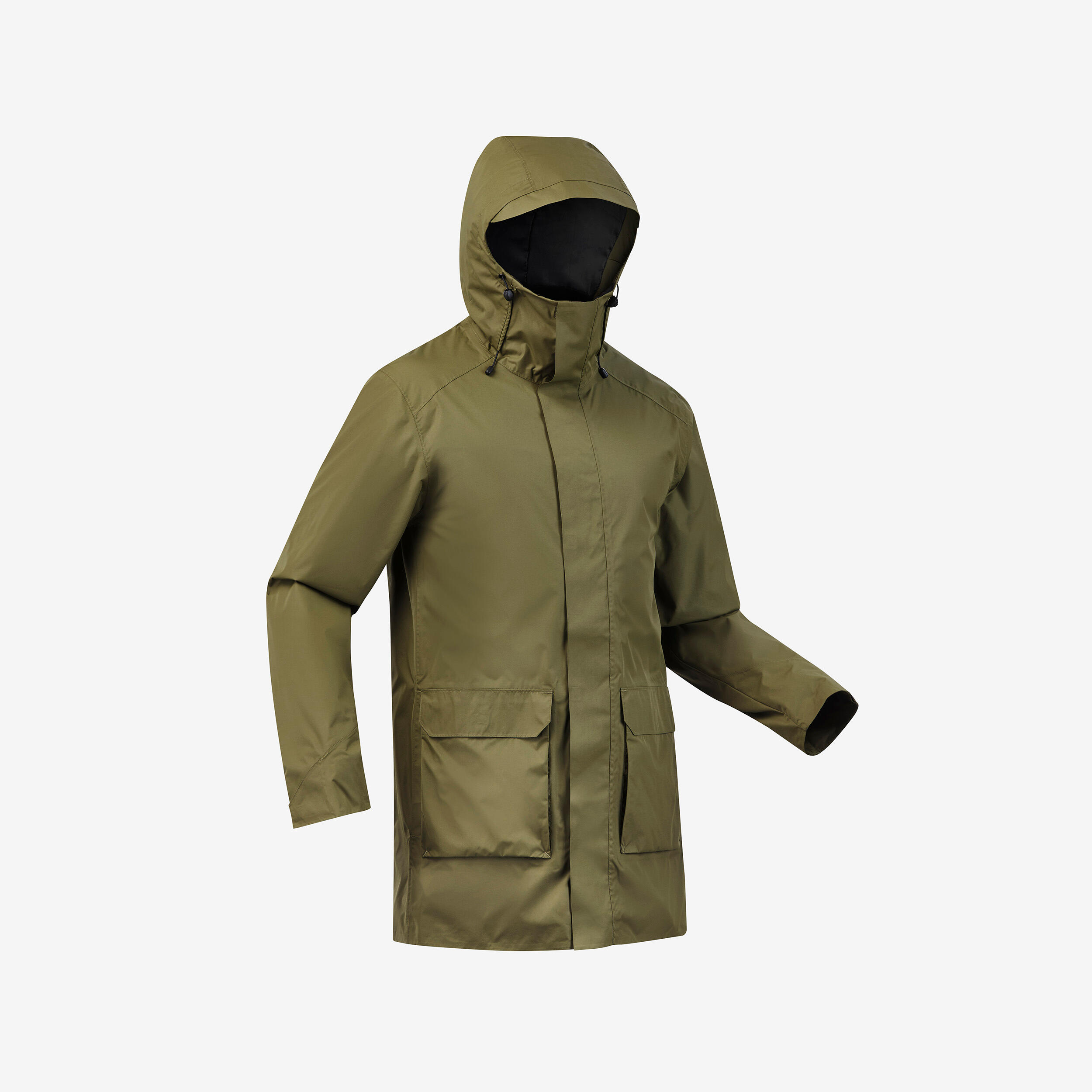 Chaqueta impermeable de montaña y trekking larga Hombre Quechua NH500 9/12
