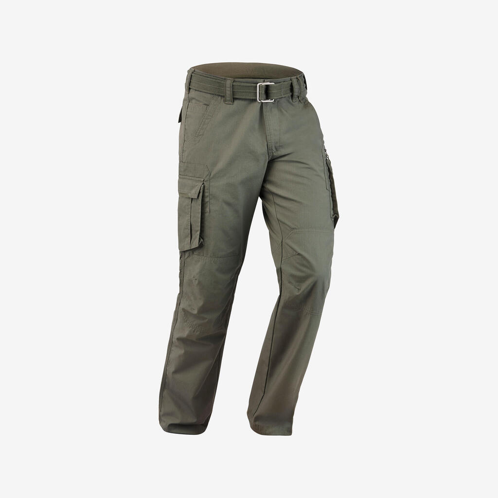 Men's Travel Trekking Cargo Pants TRAVEL 100 - Khaki