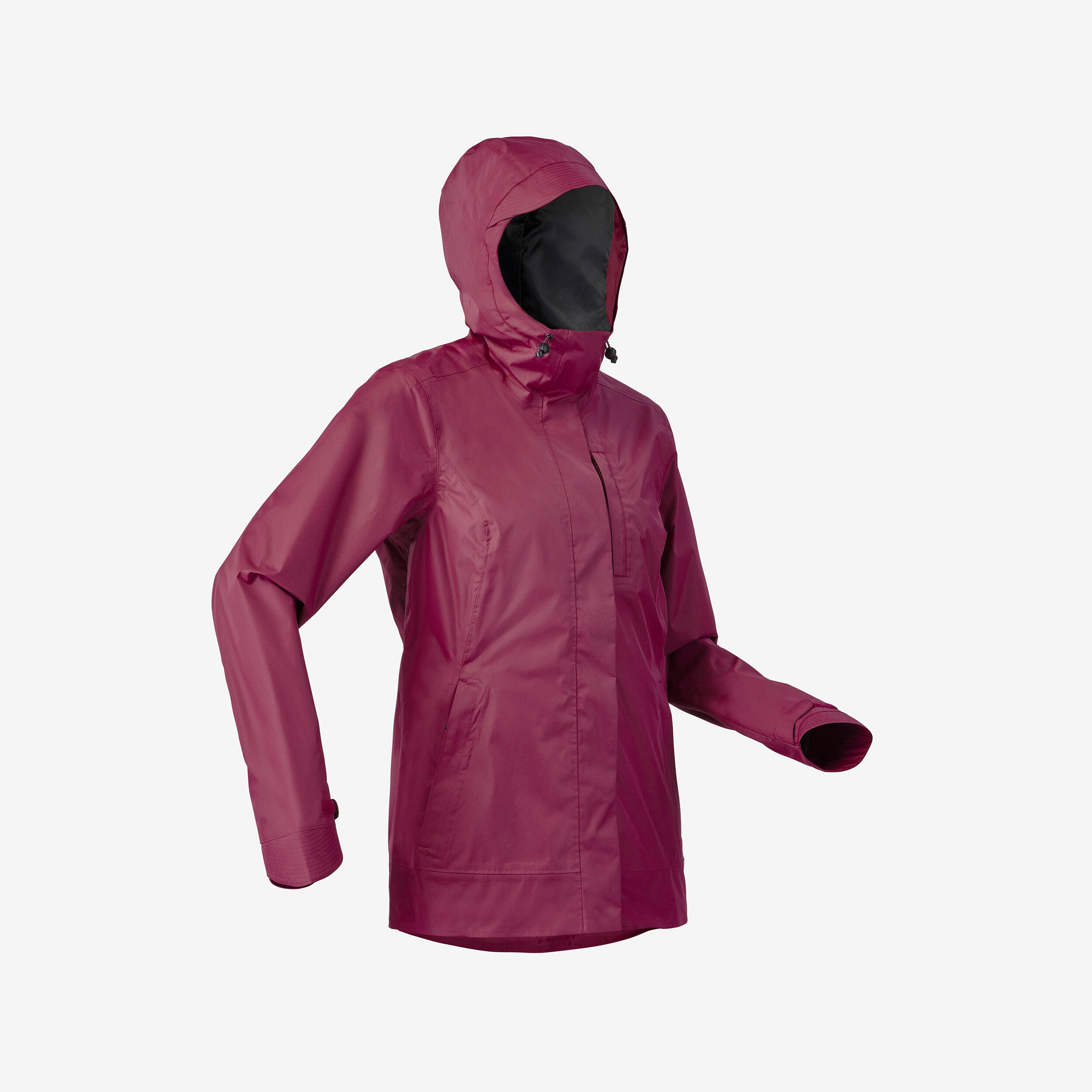 Chaqueta impermeable de montaña y trekking con capucha Mujer Quechua NH500 8/8