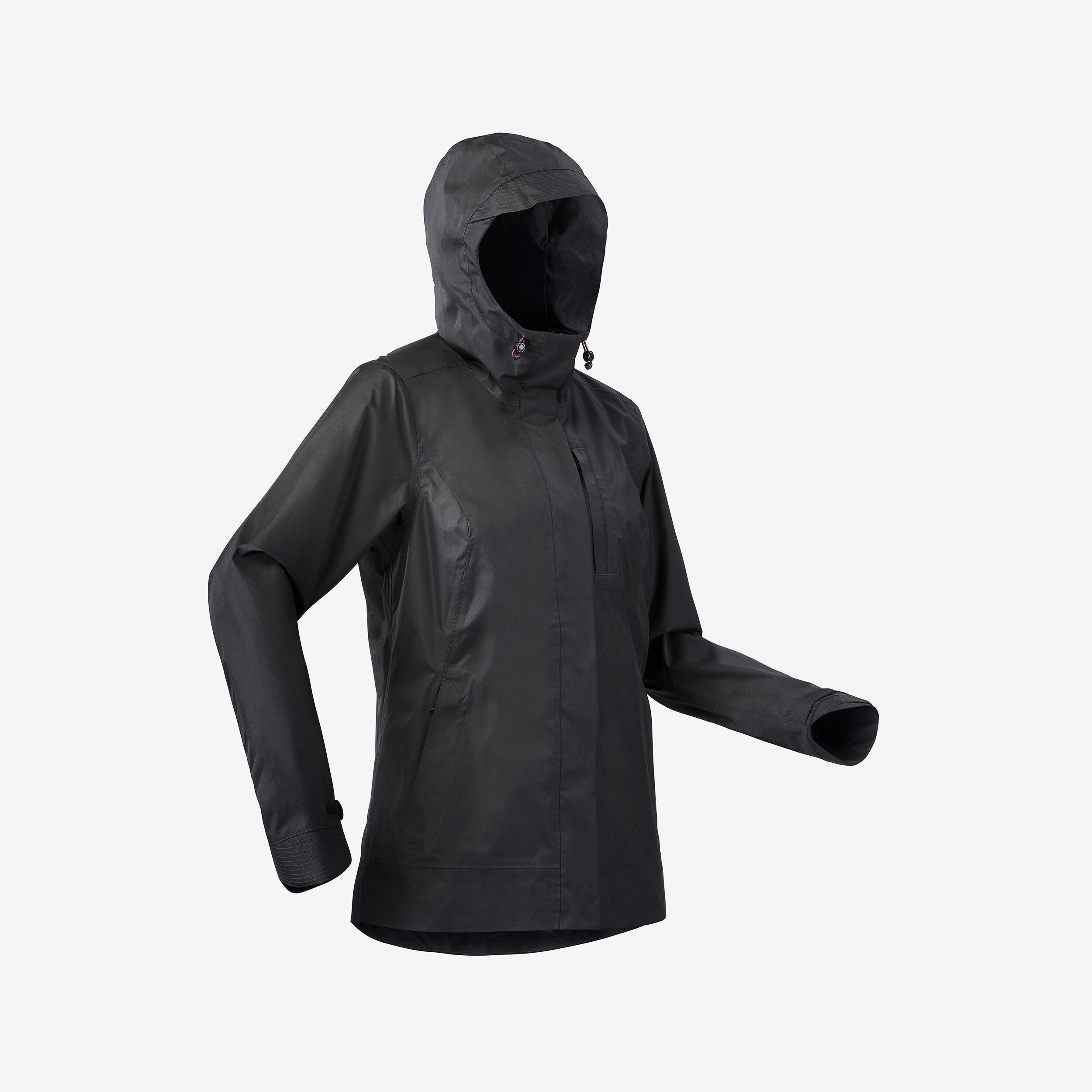 Chaqueta impermeable de montaña y trekking con capucha Mujer Quechua NH500 7/7