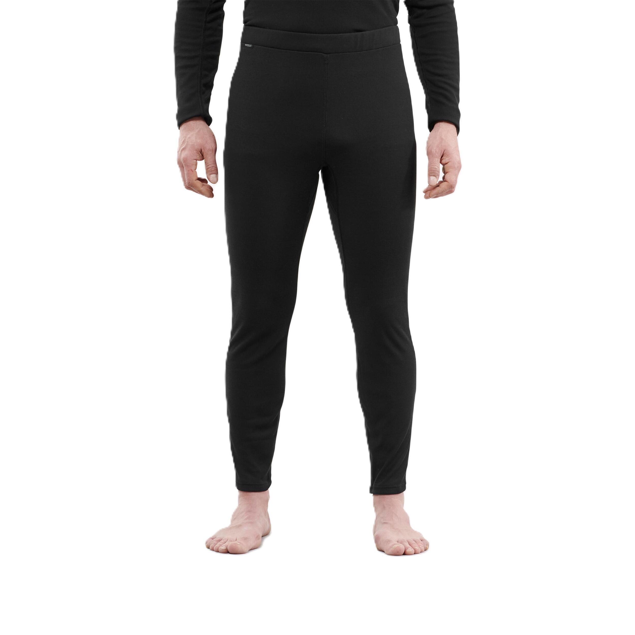 WEDZE M Ski Thermal Base Layer Bottoms - BL 100 - Black