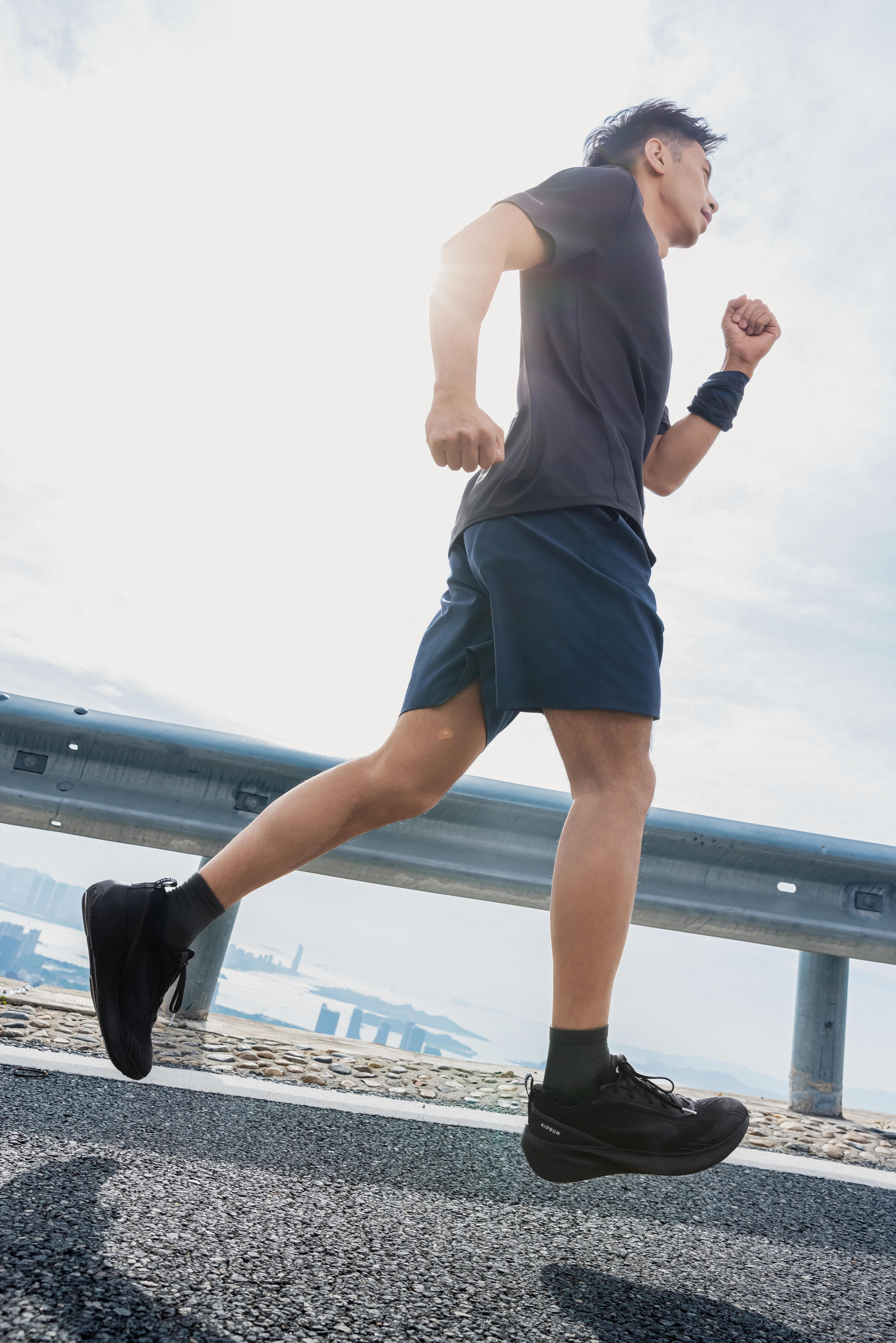 Laufsocken Kiprun Run900 Strap khaki 6/9