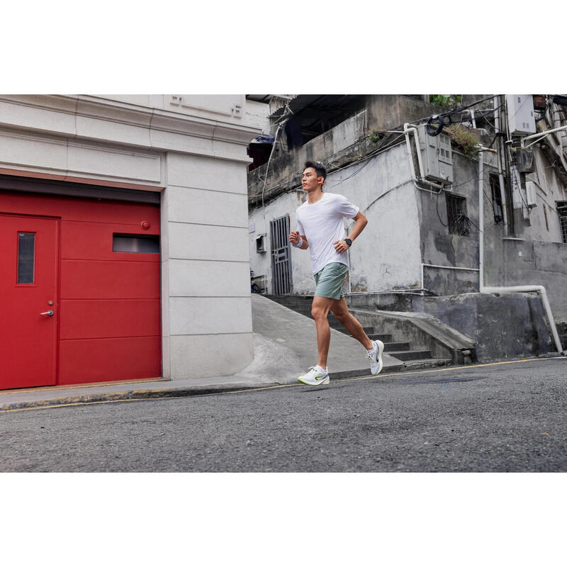 Chaussures de Running Homme - Kiprun Cushion 500 Blanc Jaune