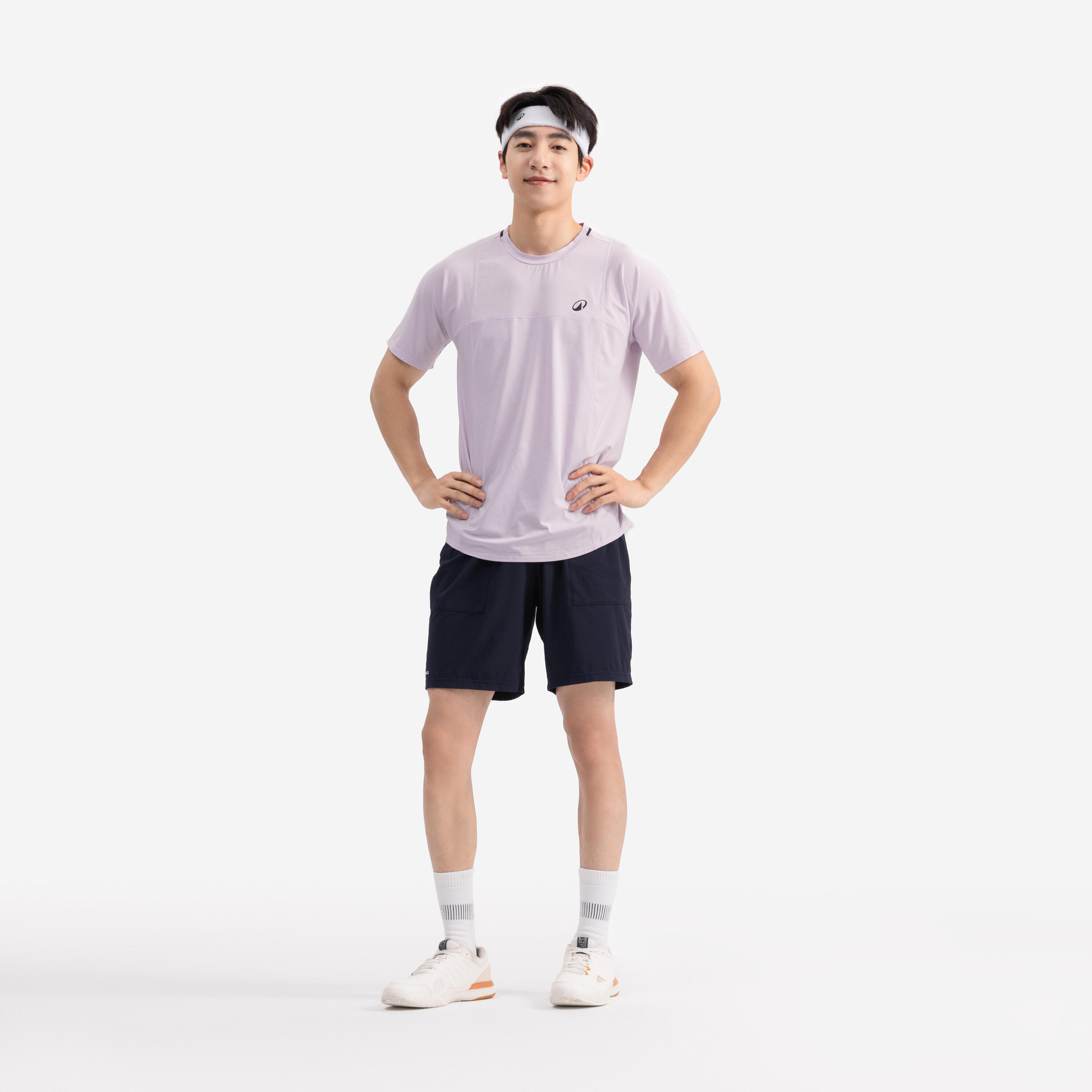 T-shirt de Ténis Homem - Artengo DRY violeta Gaël Monfils 2/4