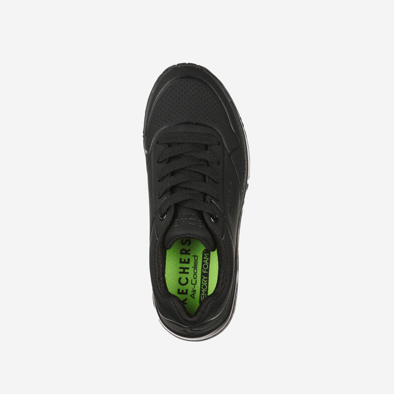 Încălțăminte cu șireturi Educație fizică SKECHERS UNO-Stand On Air Negru Copii