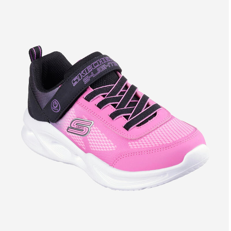 Încălțăminte cu lumini SKECHERS Sola Glow Ombre Deluxe Roz și negru Copii