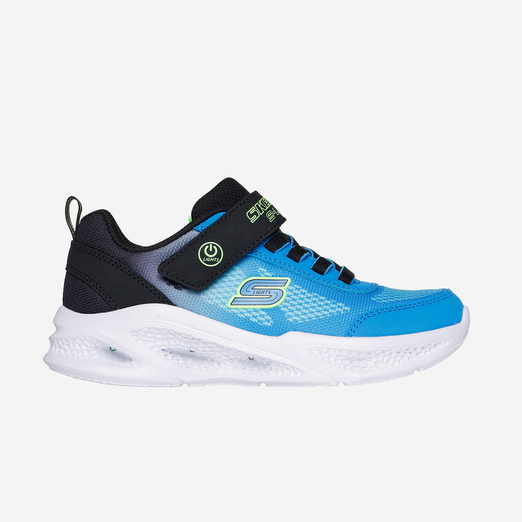 SKECHERS Zapatillas deportivas cordones y velcro Skechers Lights Krendox Niños azul negro