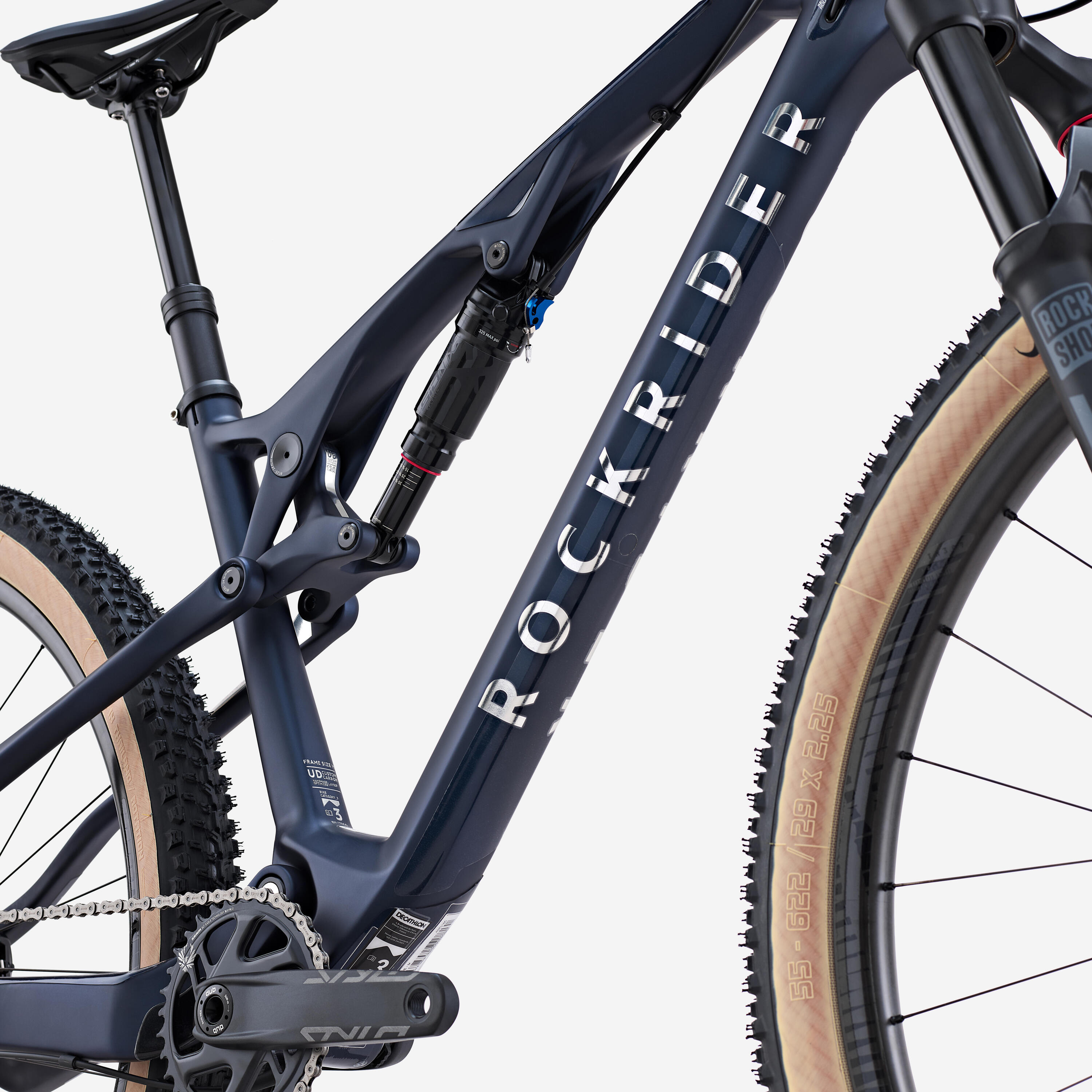 Vélo vtt xc crosscountry race 900 s bleu - cadre full carbone - GX roues carbon 4/8