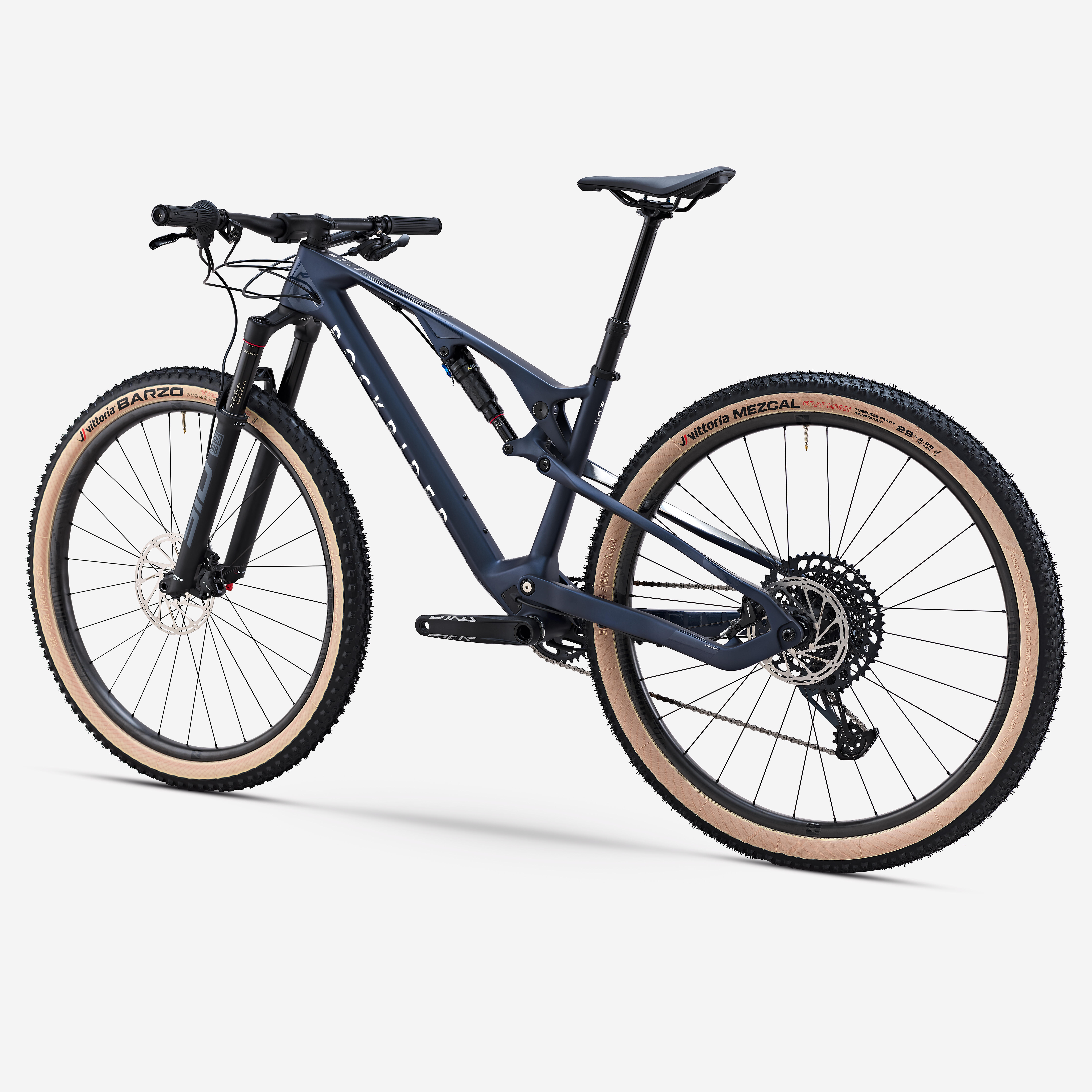 ROCKRIDER Horský bicykel XC Race 900 S celokarbónový kolesá GX modrý S (150-164 cm) · záber 4