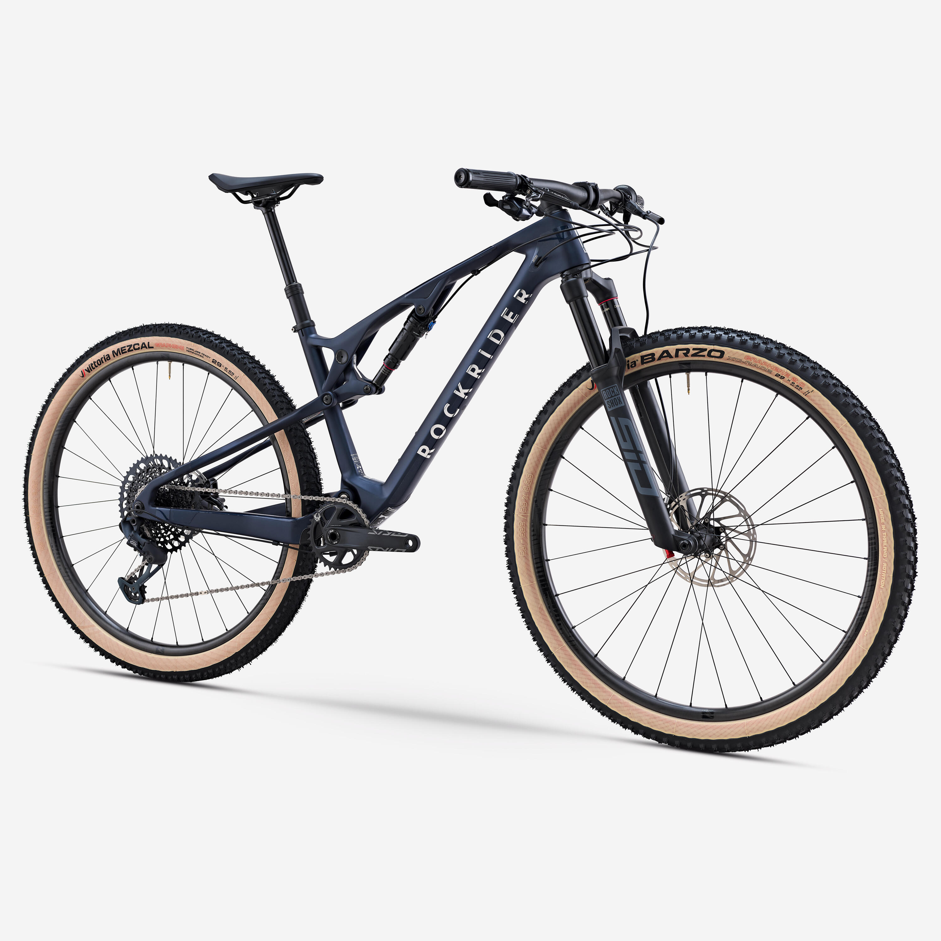 Vélo vtt xc crosscountry race 900 s bleu - cadre full carbone - GX roues carbon 2/8
