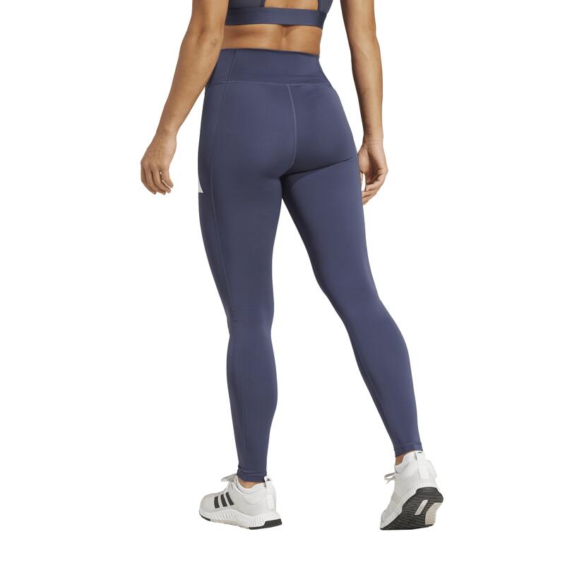 Kadın Spor Taytı - Mavi/Logo Baskılı - Adidas