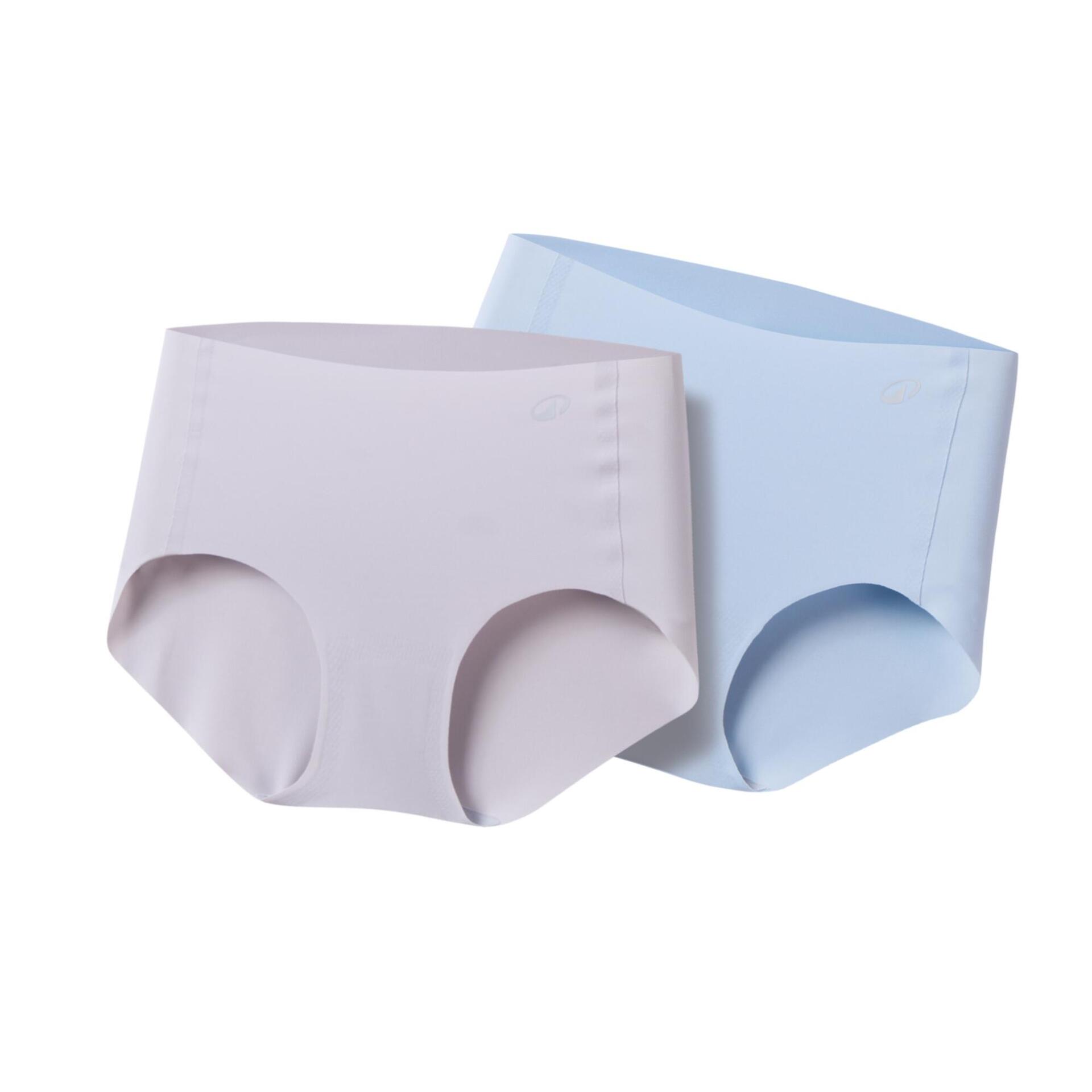Women's Seamless Invisible Boxer 2-Pack - Mauve & Blue