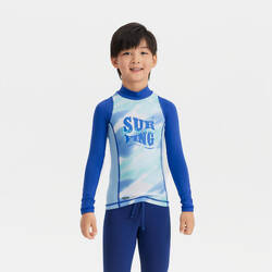 Kids’ surfing UV LEGGINGS 500 BLUE