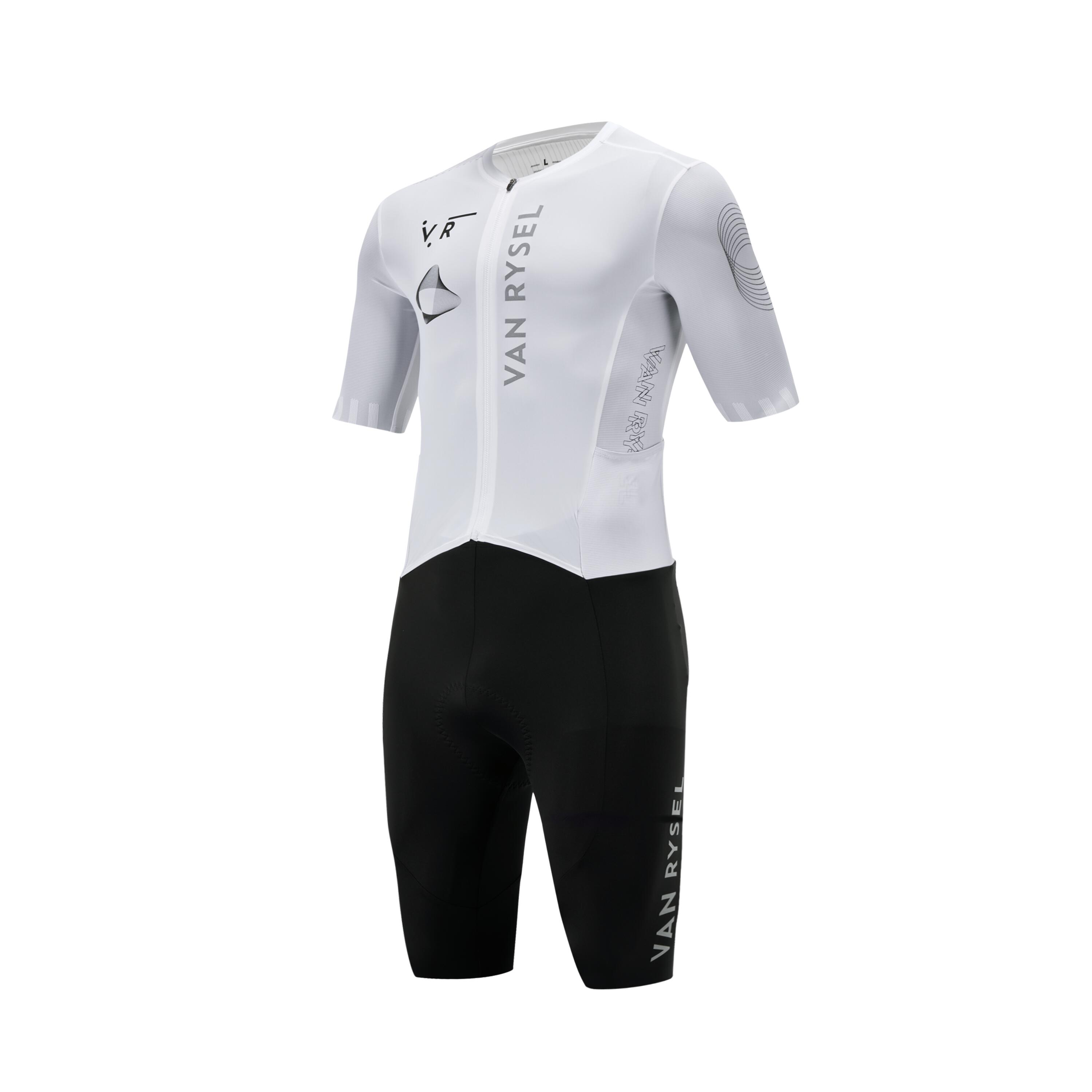 Men's Road Cycling Summer Bodysuit RACER 2 Team - White 29/35