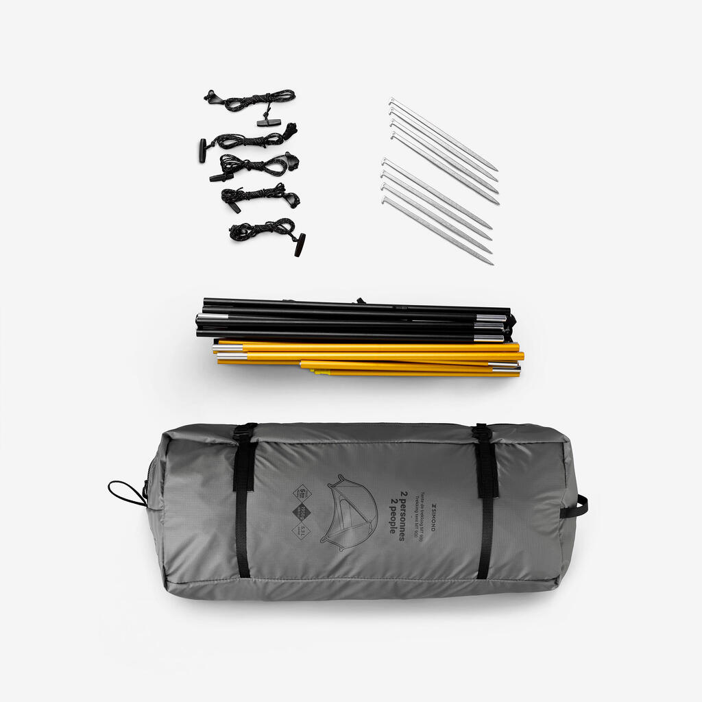 2-person dome trekking tent MT900, lightweight and free-standing