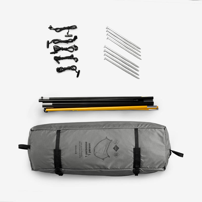 Tenda Abóbada de Trekking 1 pessoa MT900, leve e autoportante