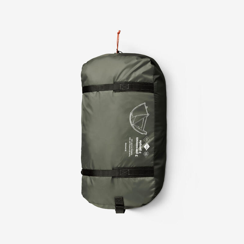 3 Kişilik Outdoor Trekking Kamp Çadırı - Haki - MT500