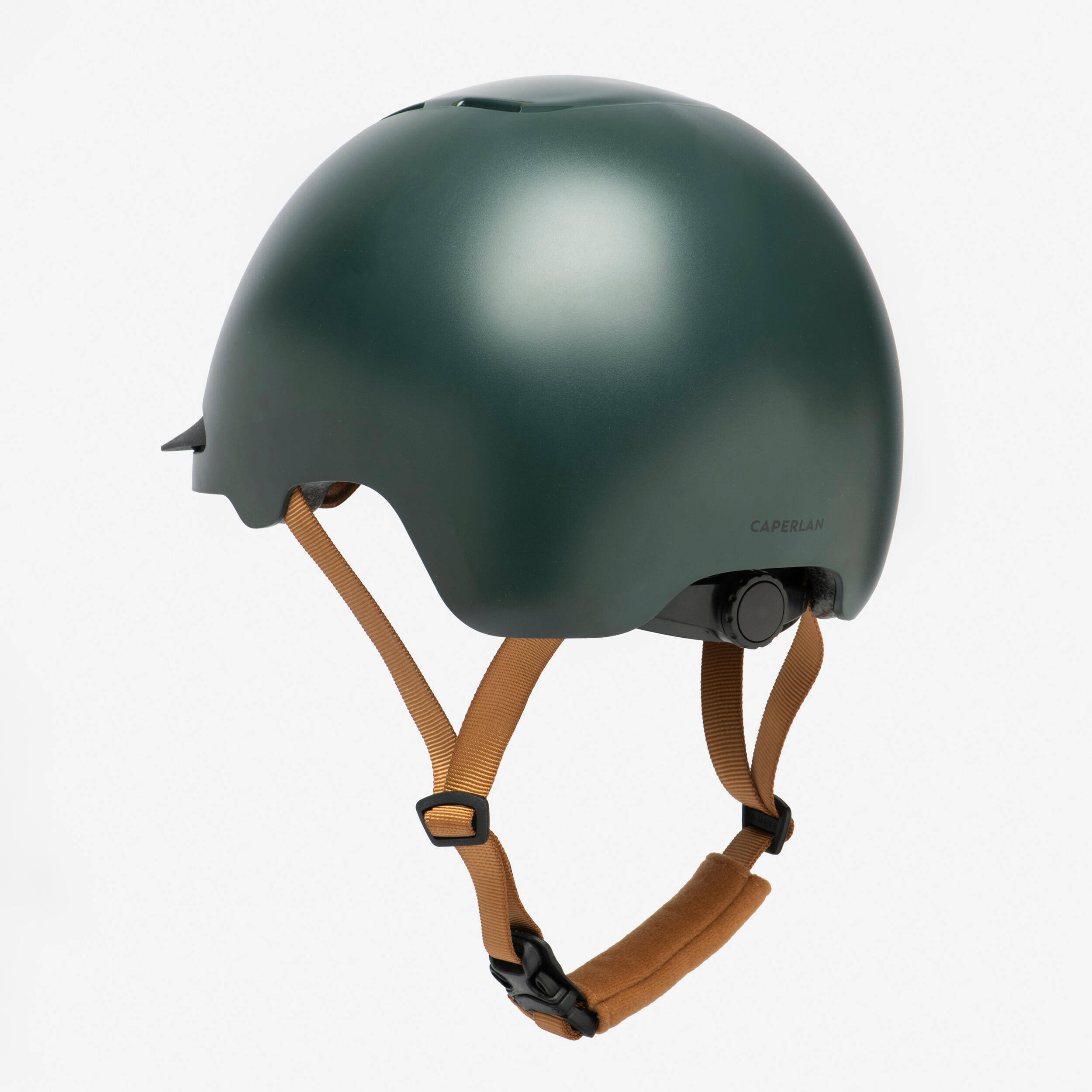 Adult and Kids' Horse Riding Helmet CH100 - Larch Green/Black -  2