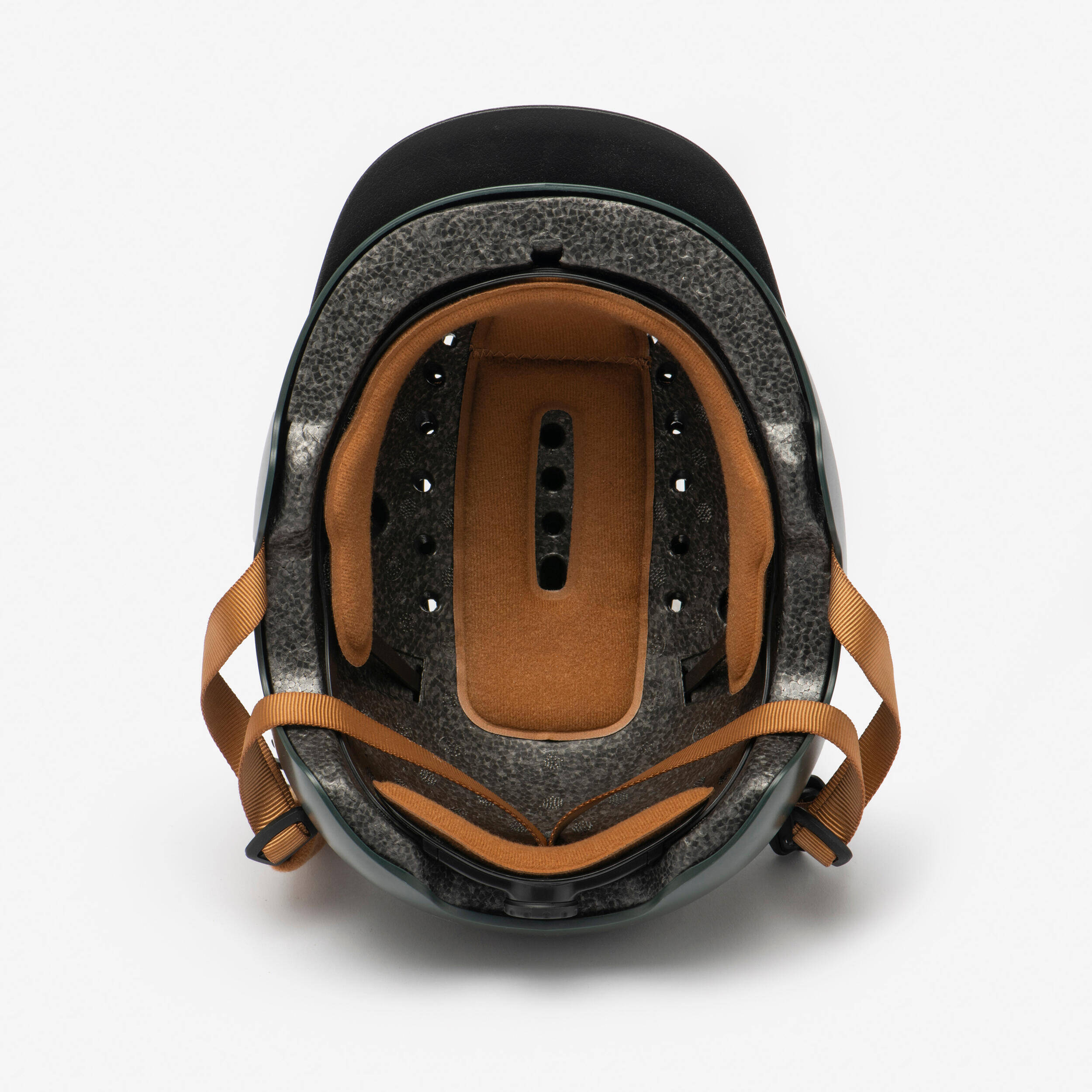 Adult and Kids' Horse Riding Helmet CH100 - Larch Green/Black -  4