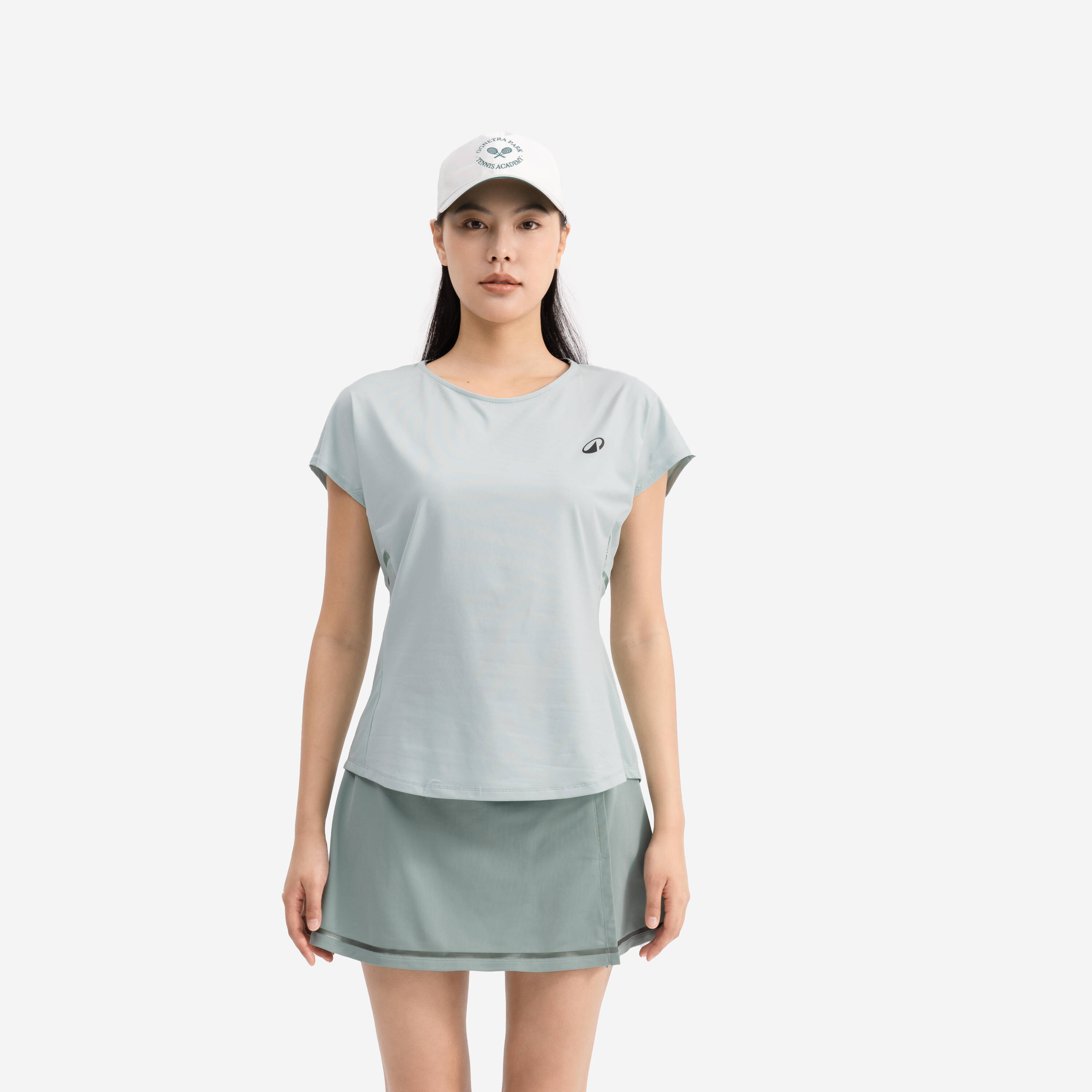Women's Tennis Crew-Neck T-Shirt TTS Dry - Celadon Green -  1