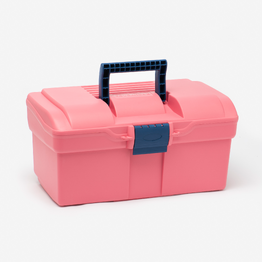 Mallette de pansage équitation 300 rose/bleu