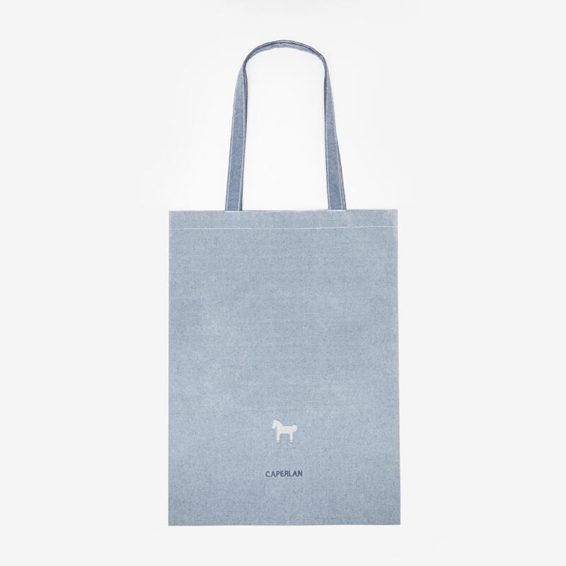 Tote bag équitation bleu