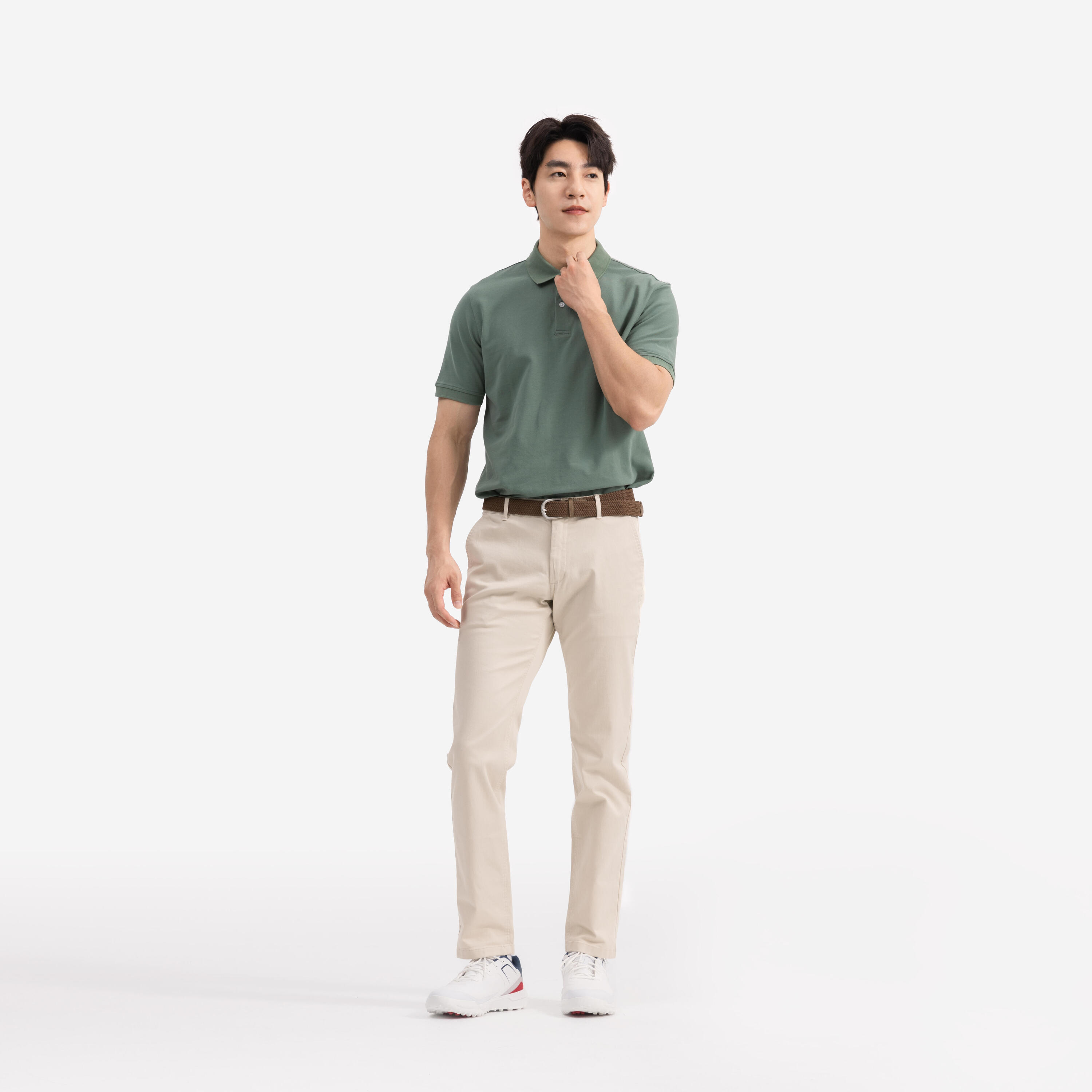 Polo golf uomo MW 500 verde 10/48