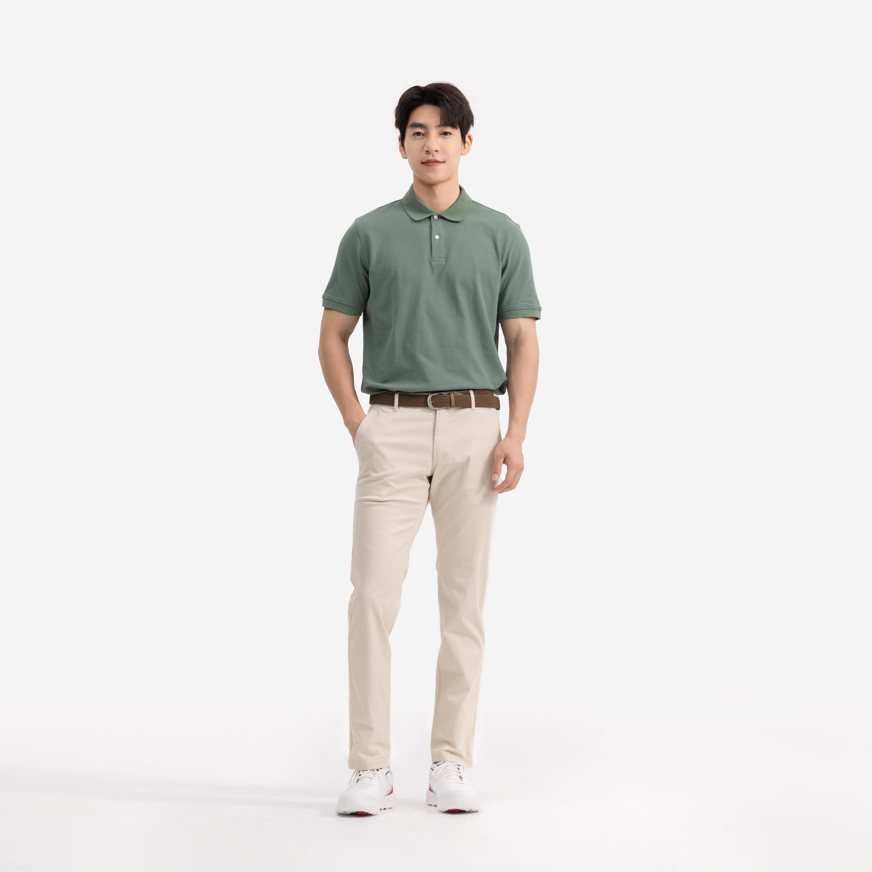 Polo golf uomo MW 500 verde 11/48