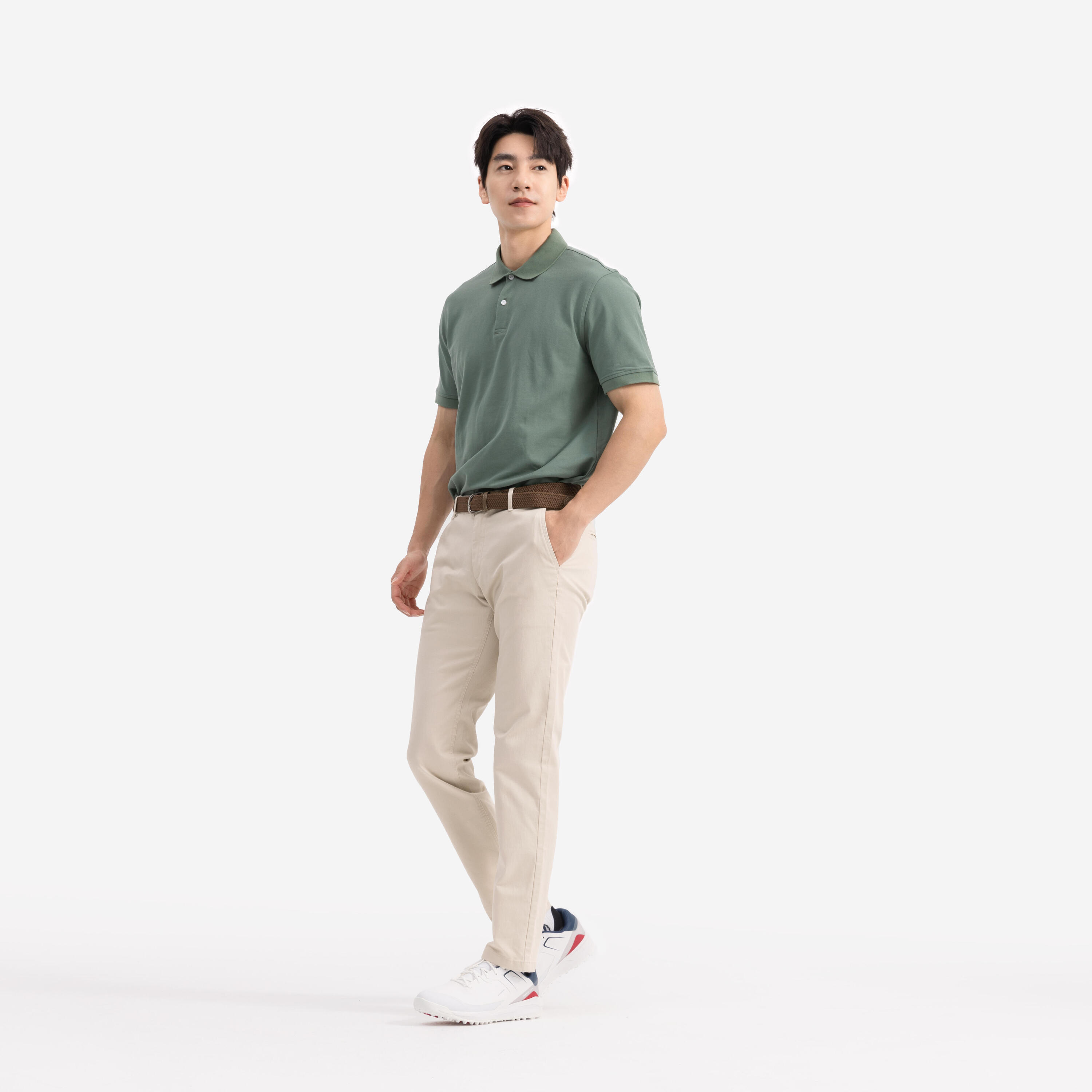 Polo golf uomo MW 500 verde 8/48