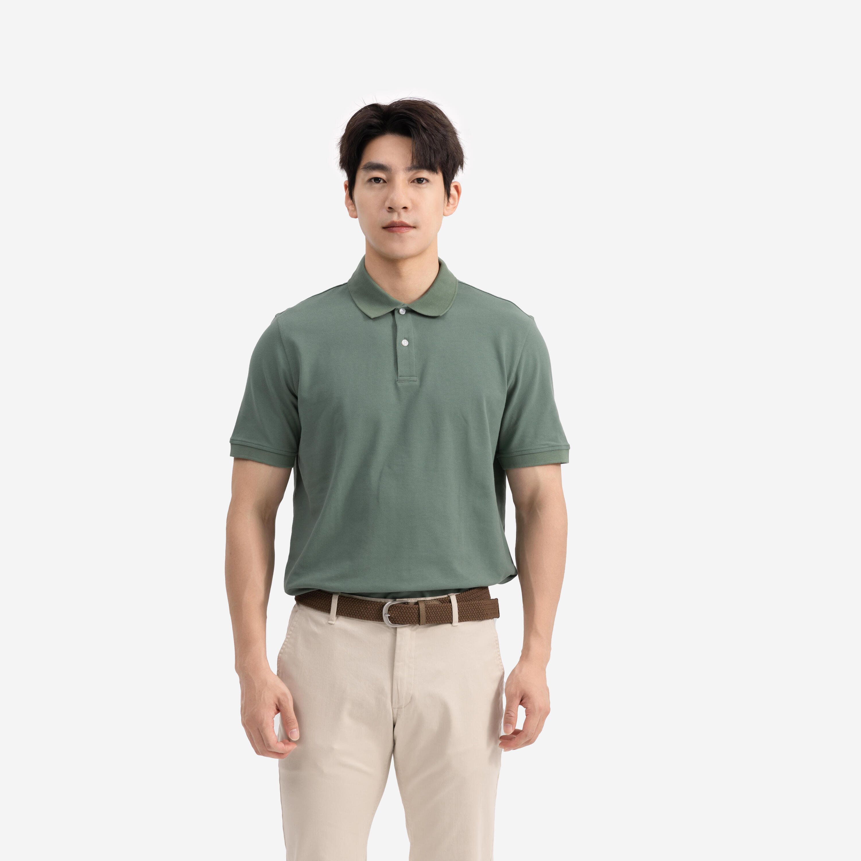 Polo golf uomo MW 500 verde 7/48