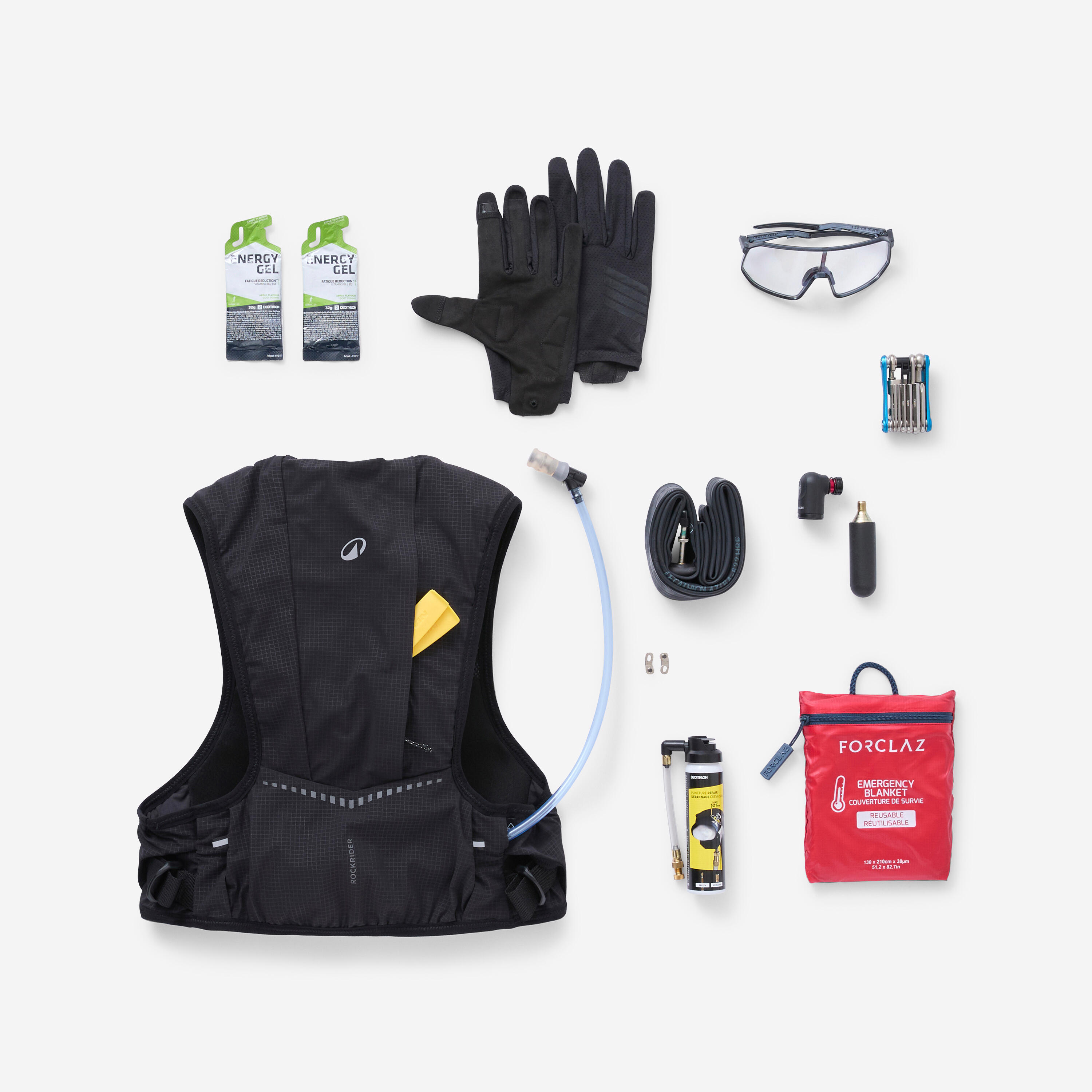Bike Hydration Vest 3 L + Water Wladder 2 L, Black - ROCKRIDER