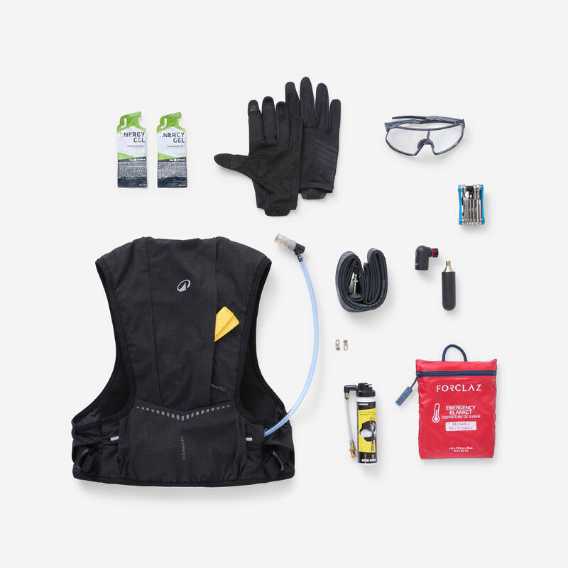 Veste hydratation de vélo 3L / 2L, Noir
