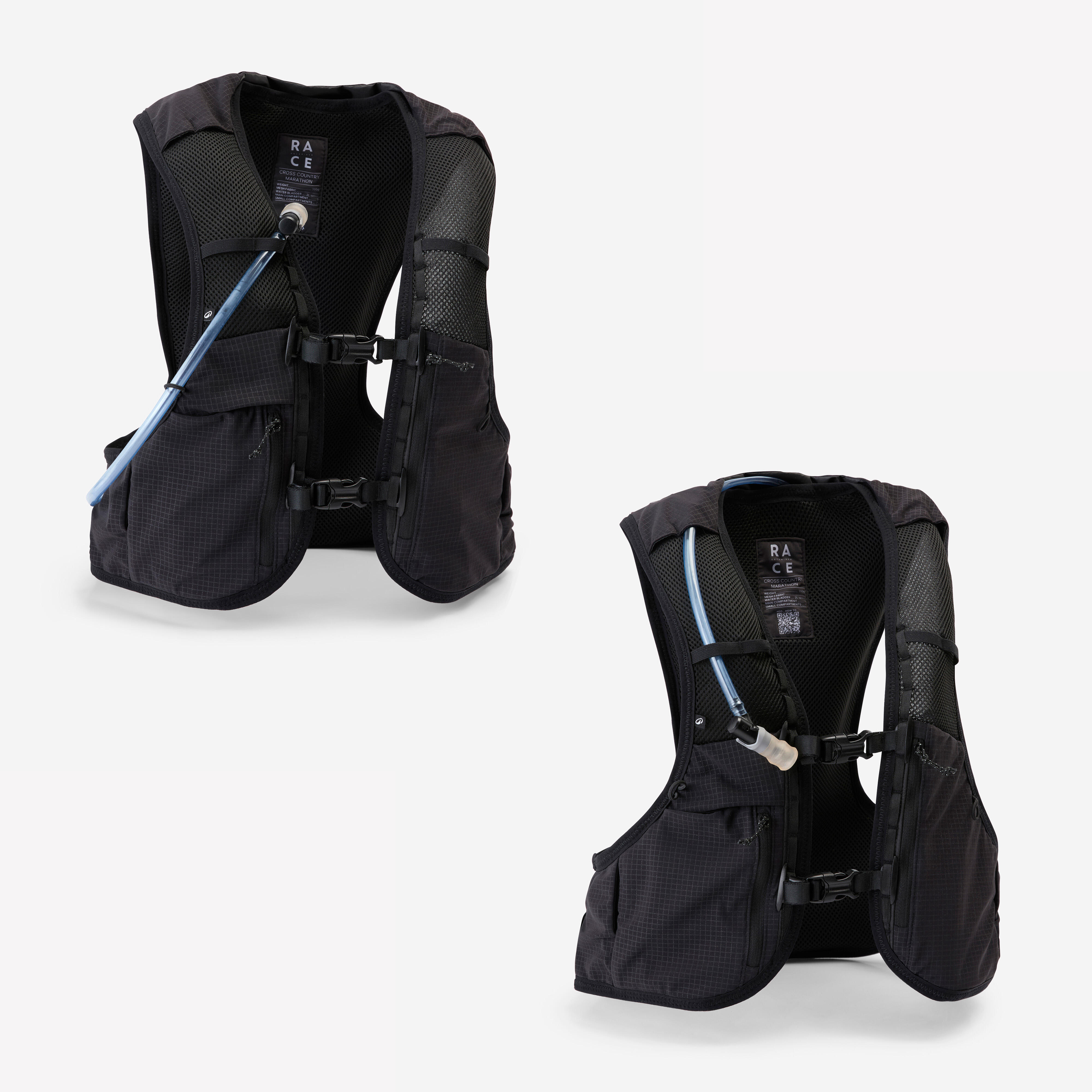 Bike Hydration Vest 3 L + Water Wladder 2 L, Black - ROCKRIDER