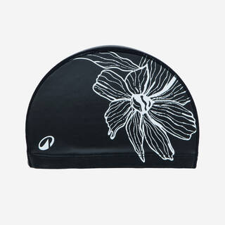 Silicon Mesh Swim Cap for Adults (56-59 cm) - Dufy Black