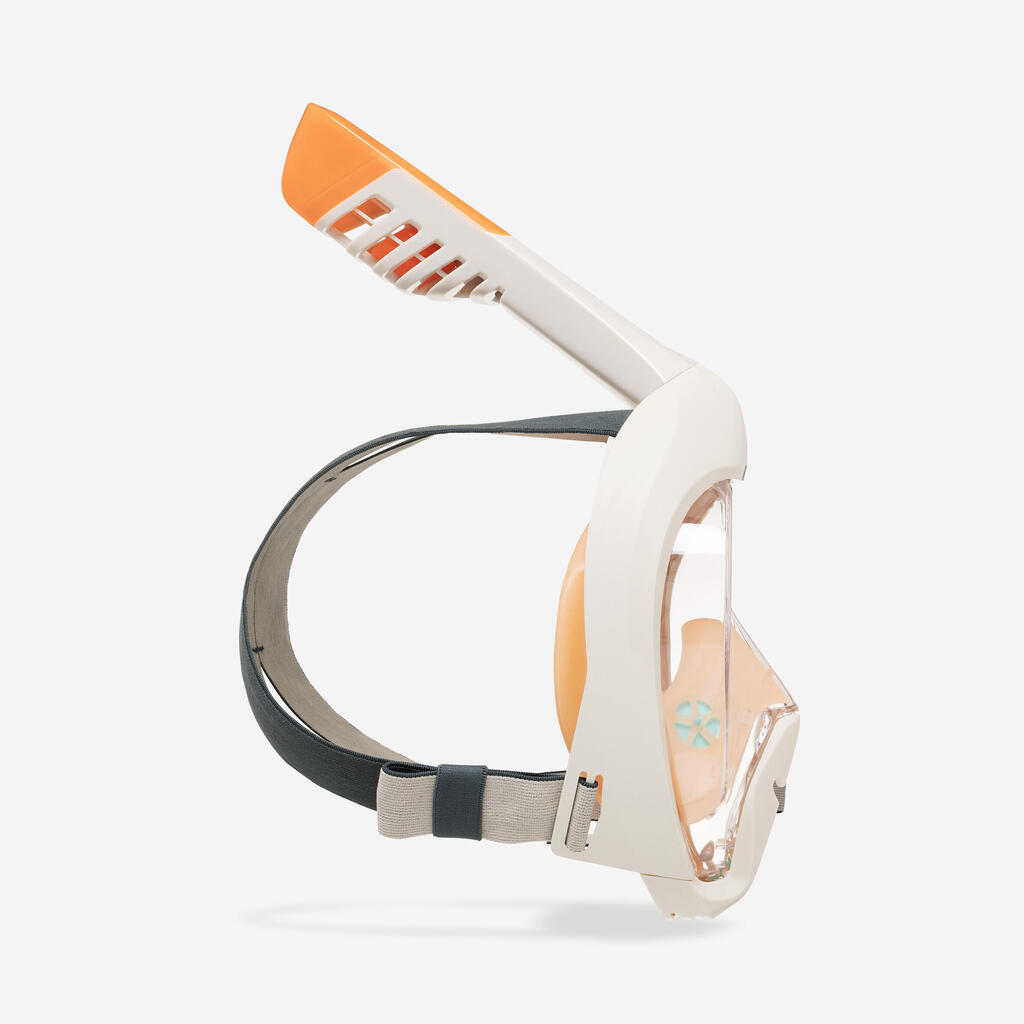 Masque easybreath surface enfant XS (6-10 ans)  - AVEC SAC - Beige et Orange