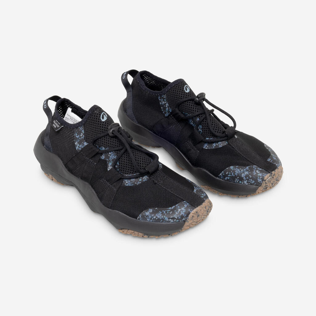 Παπούτσια πισίνας-θαλάσσης ενηλίκων - Aquashoes 500 sneakers μαύρο