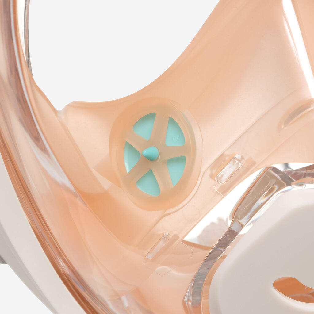 Kids’ Easybreath surface mask XS (ages 6-10) - WITH BAG - Beige and Orange