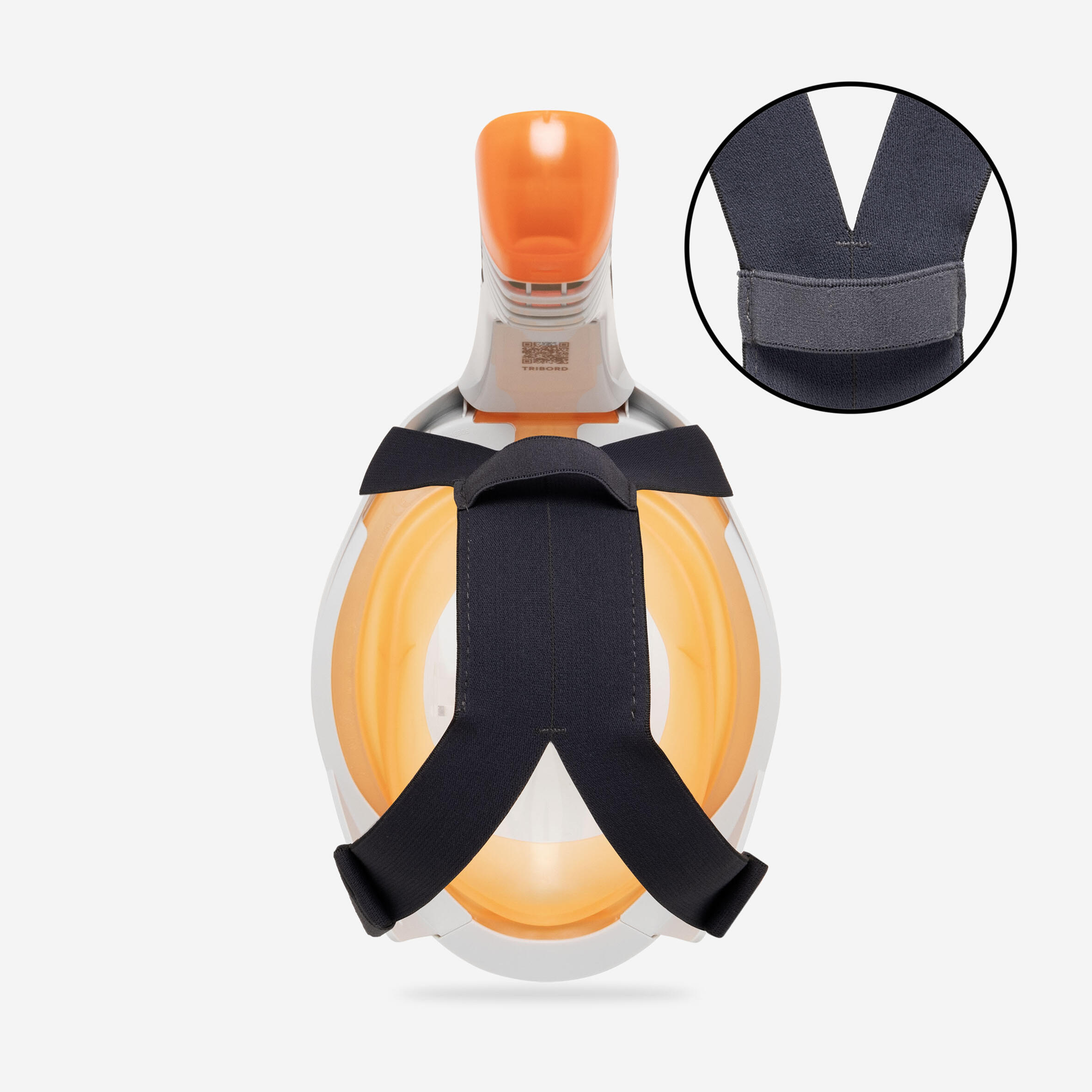 Snorkelmasker voor volwassenen Easybreath oranje zonder tas 5/13