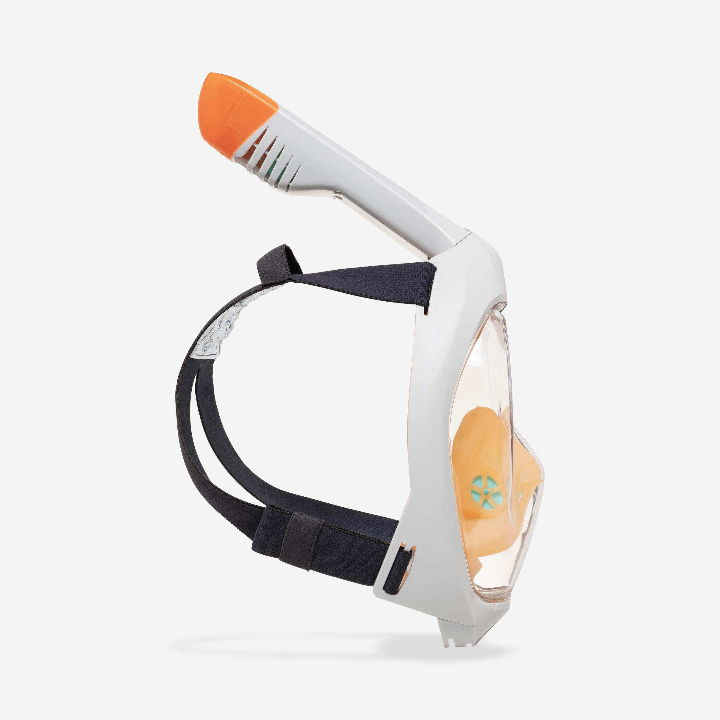 Snorkelmasker voor volwassenen Easybreath oranje zonder tas 4/13