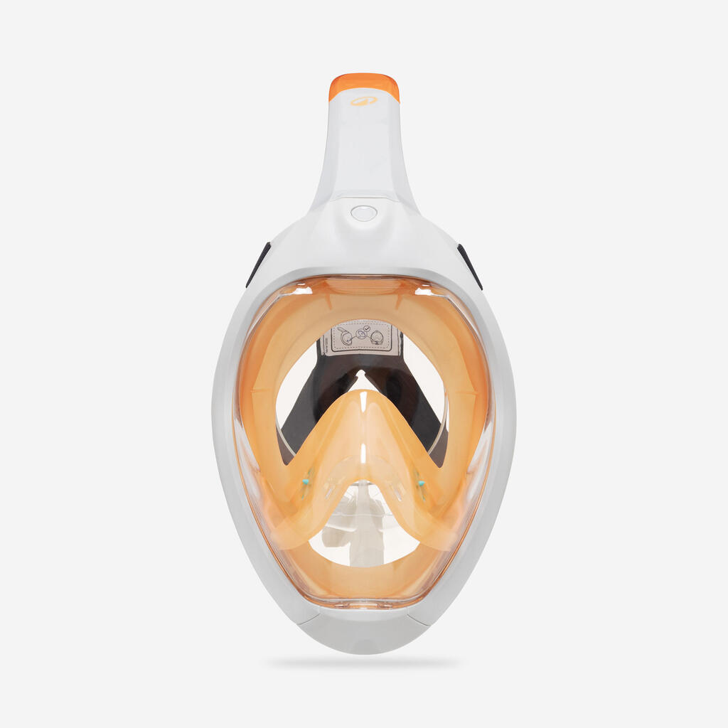 Schnorchelmaske ohne Tasche Easybreath Damen/Herren 500 orange