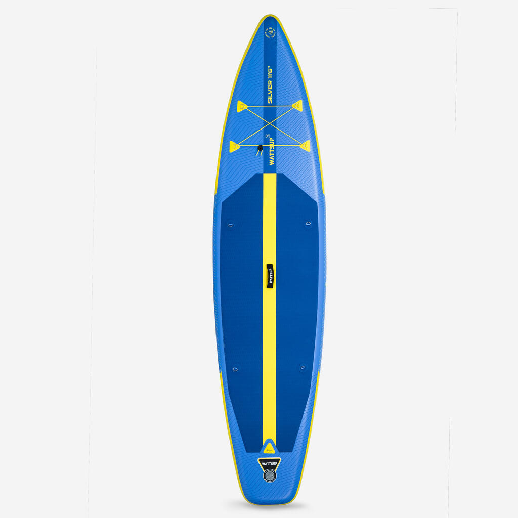 Σετ με φουσκωτή σανίδα stand-up paddle Wattsup και κάθισμα - 11’6 μπλε