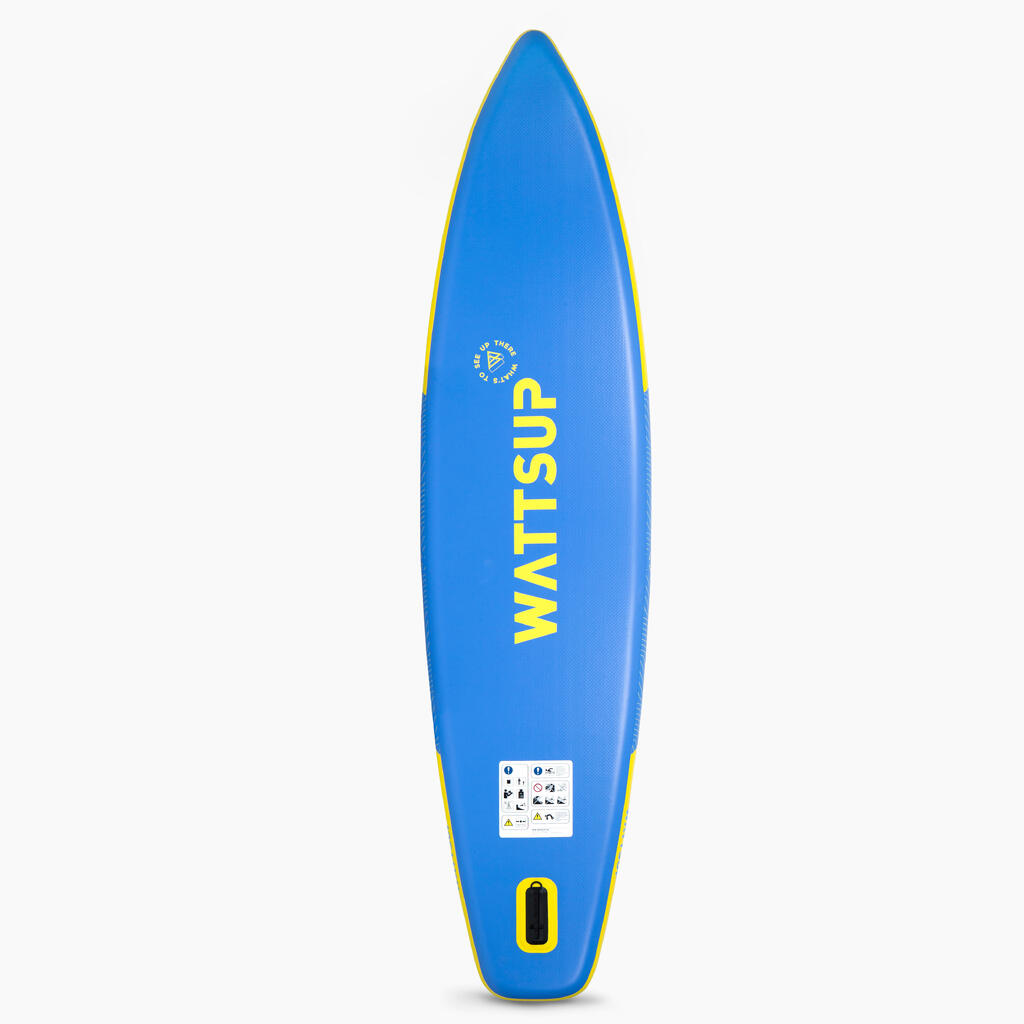 Σετ με φουσκωτή σανίδα stand-up paddle Wattsup και κάθισμα - 11’6 μπλε